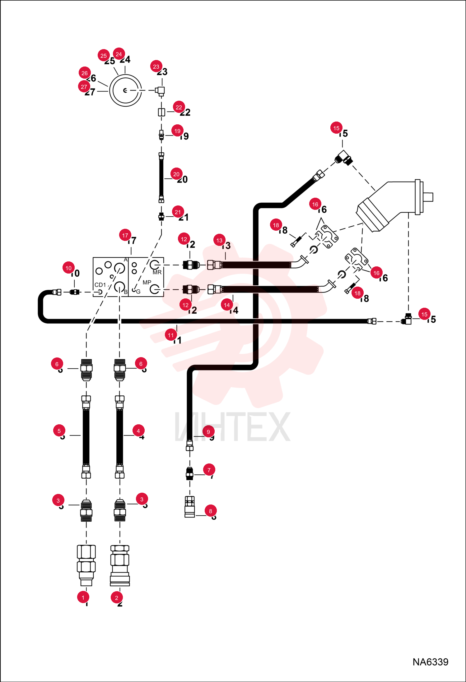 COUPLER FF MALE 1/2 BODY 3/4 SAE THREAD