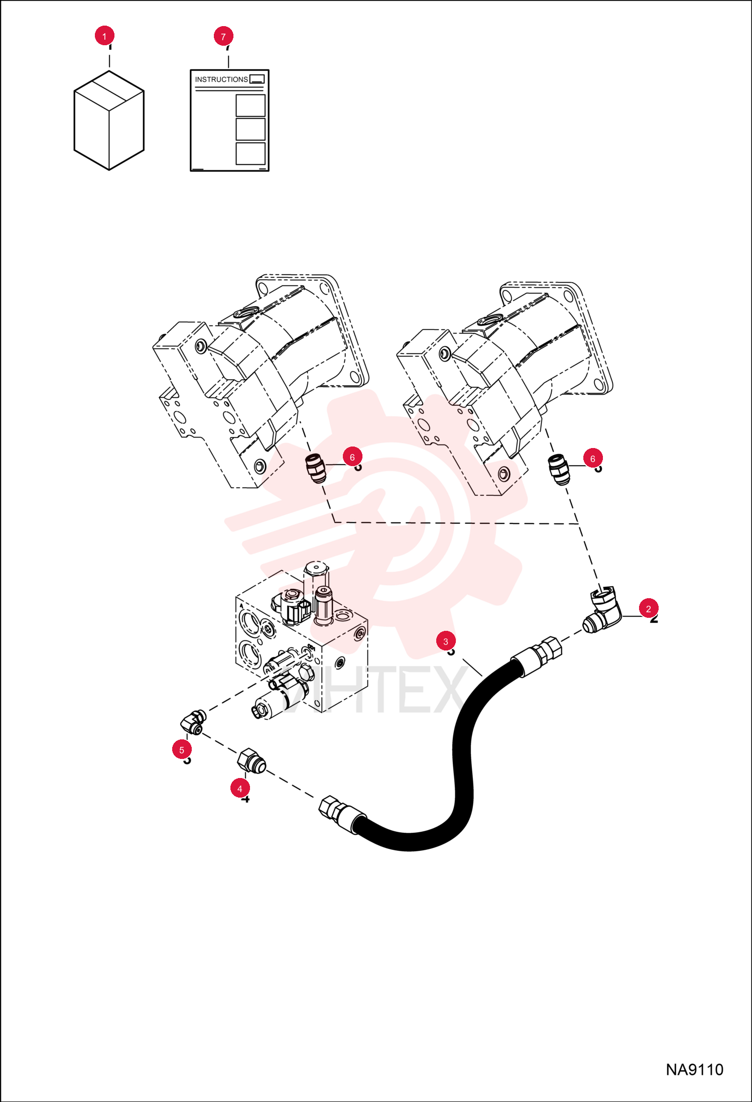 KIT, ACCUMULATOR HOSE - FIXED 7243613