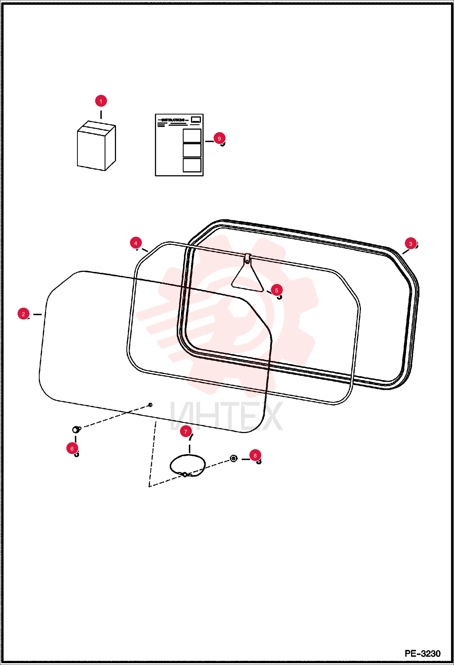 WINDOW, REAR 6719413