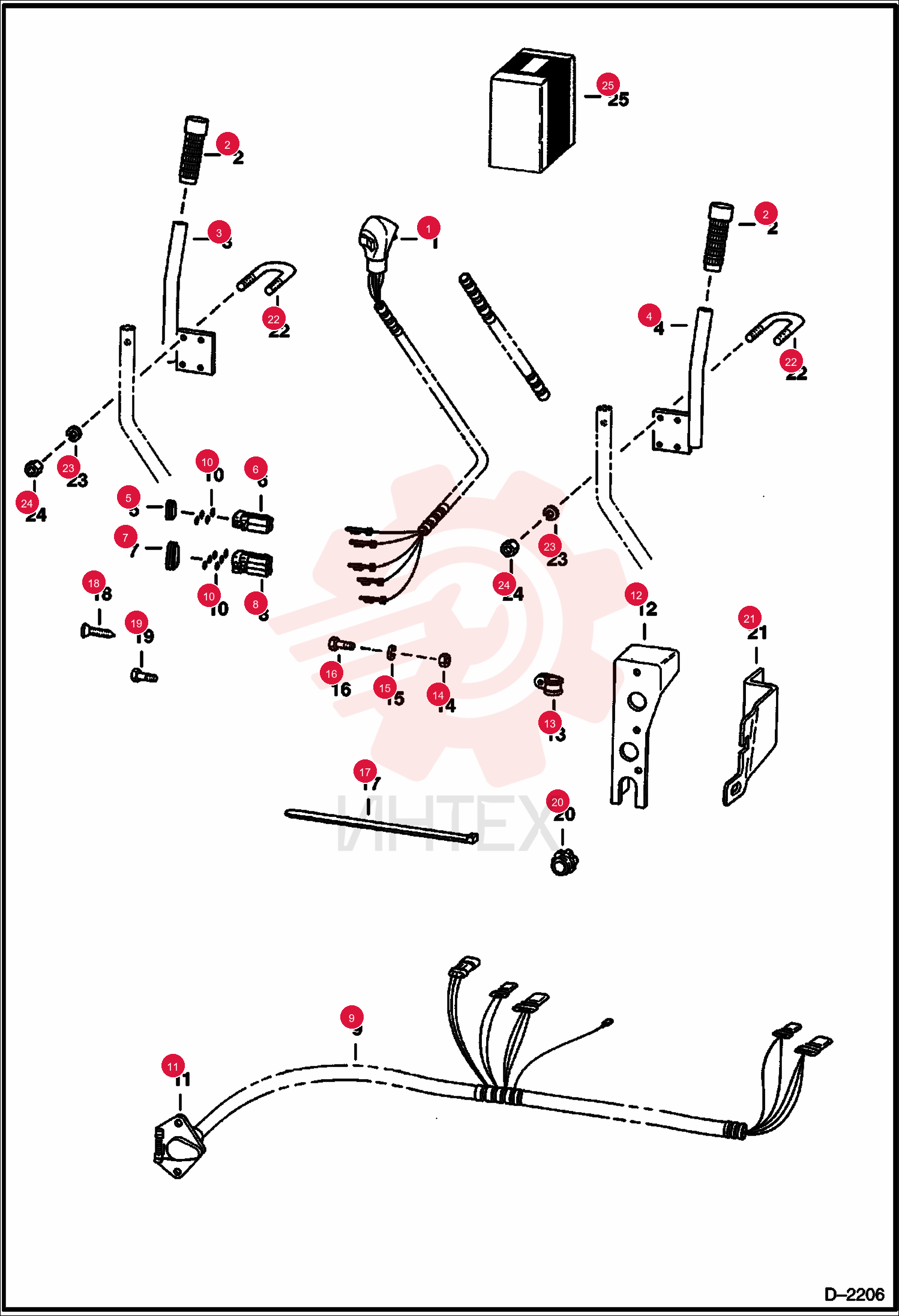 HANDLE, CONTROL ELEC ASSY 6704454
