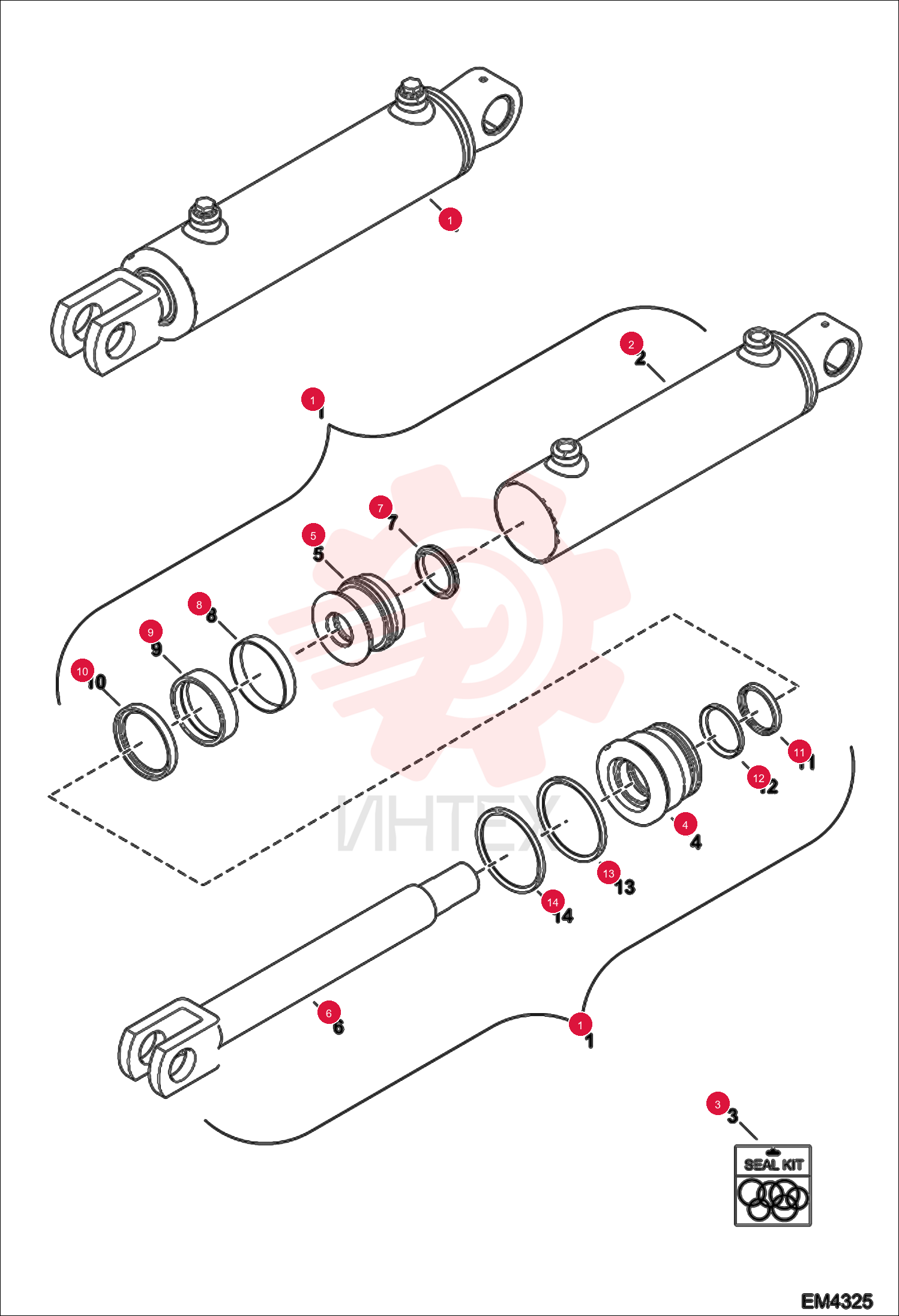 CYLINDER HYDRAULIC 6698380