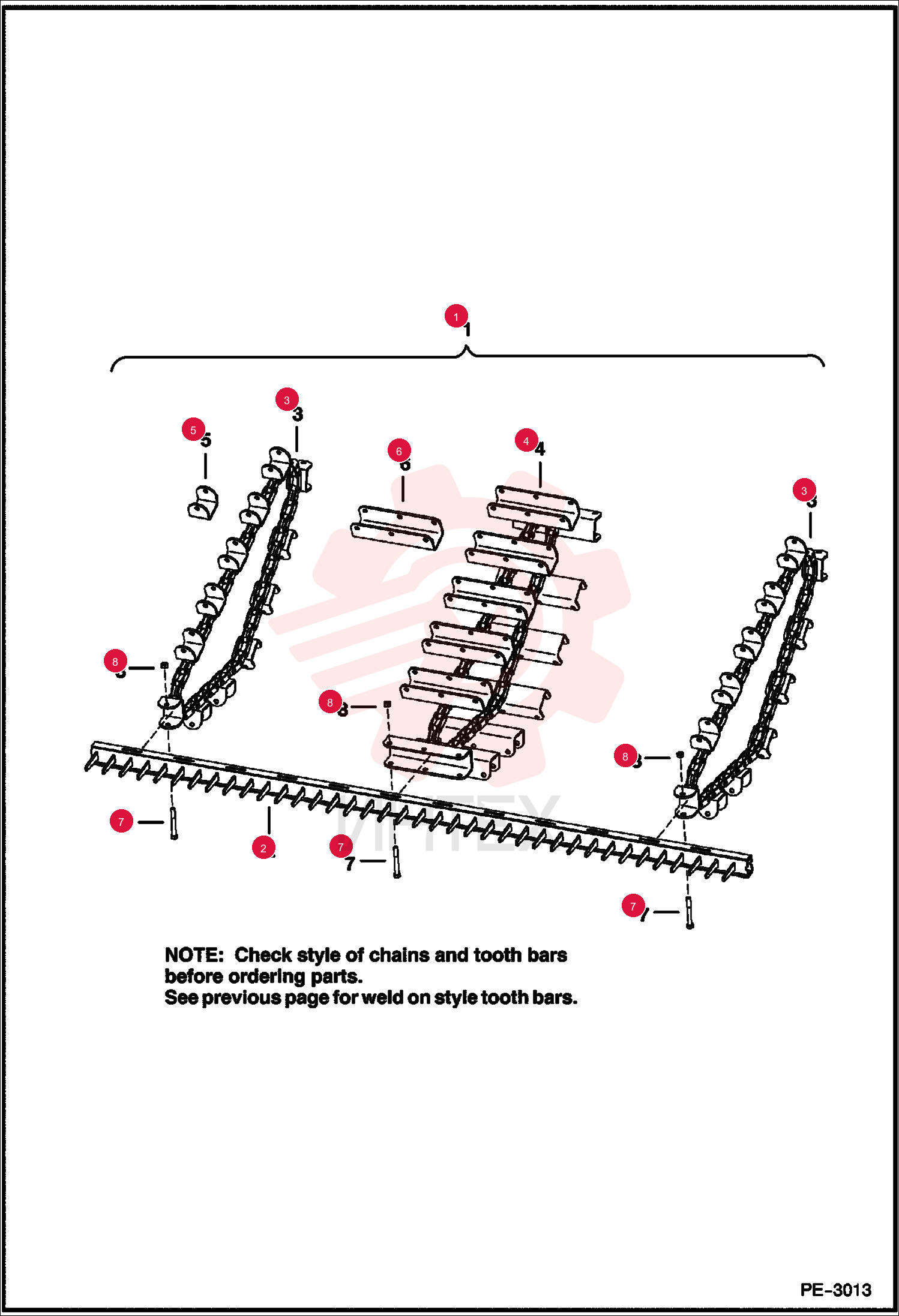 RAKE, LANDSCAPE CHAIN ASSY 7125350