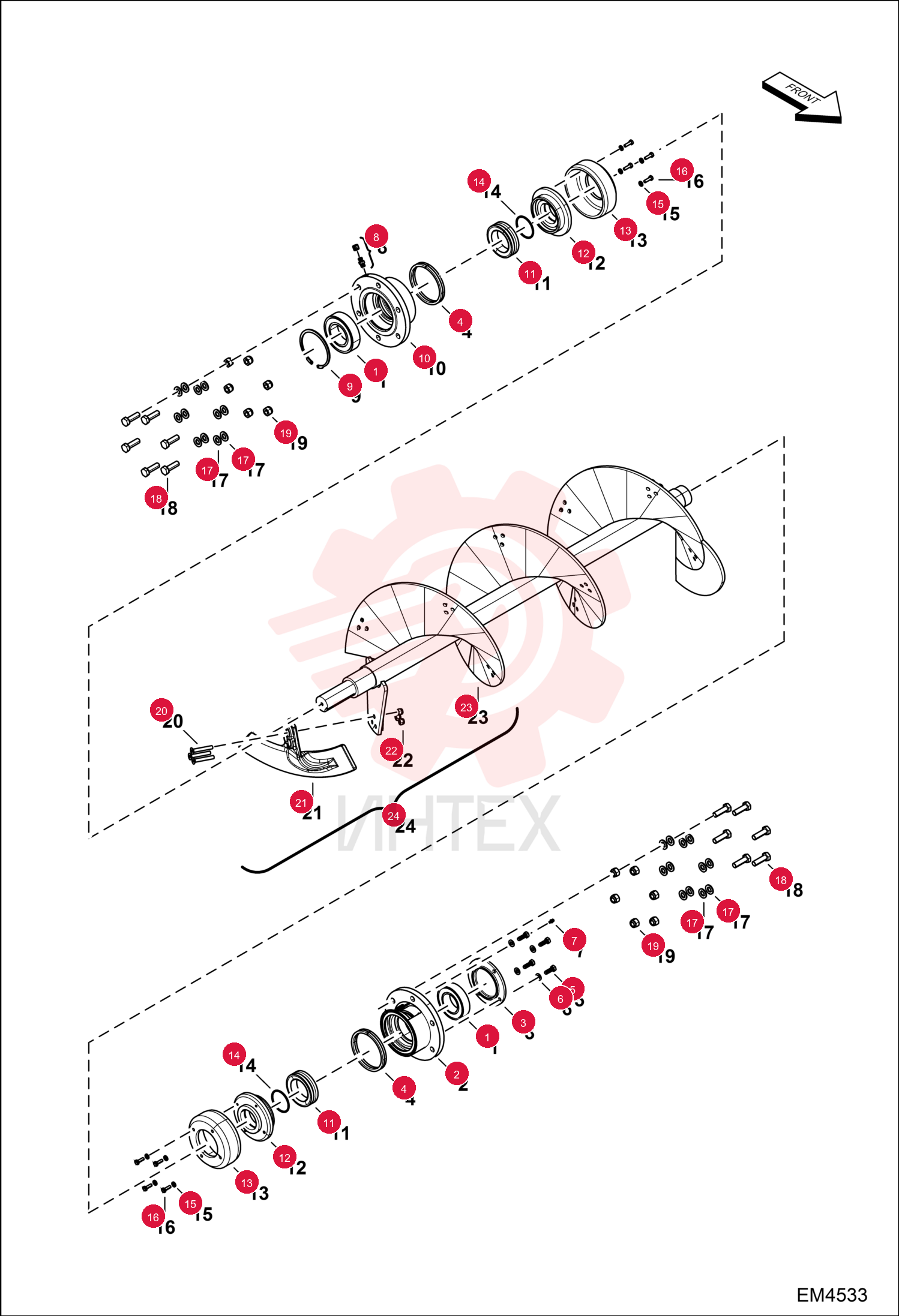 BEARING, BALL 7019076 (2)