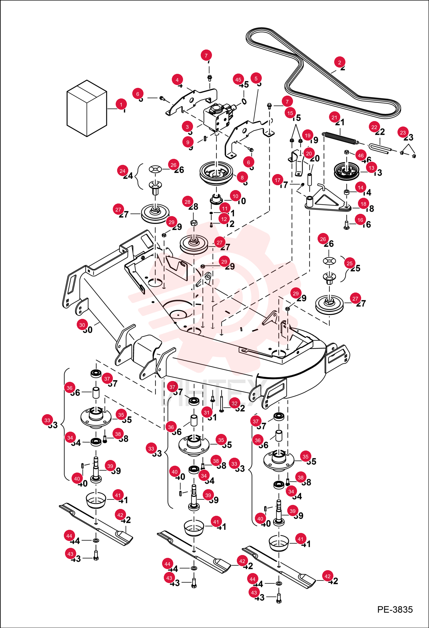 BELT, MOWER 54