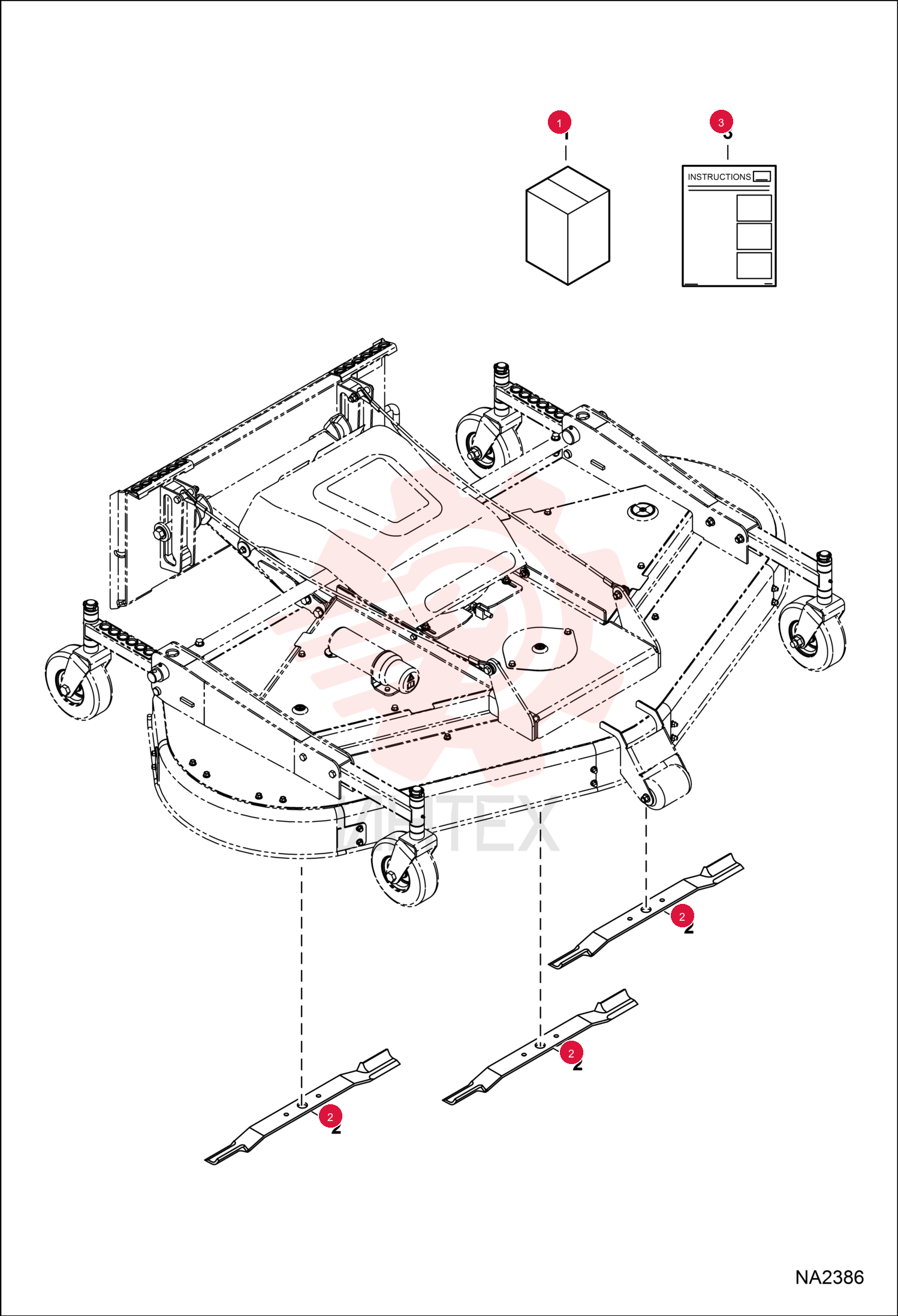 KIT, DISCHARGE REAR 72" 7180943