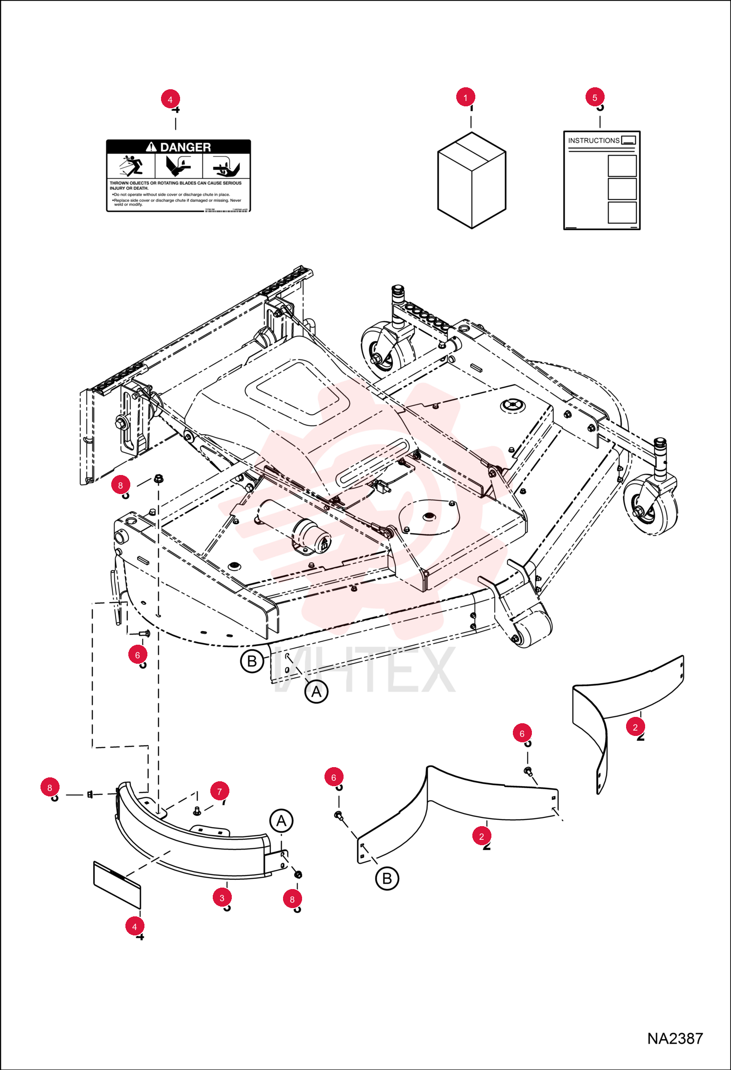 KIT, DISCHARGE REAR 72" 7180930 (1)