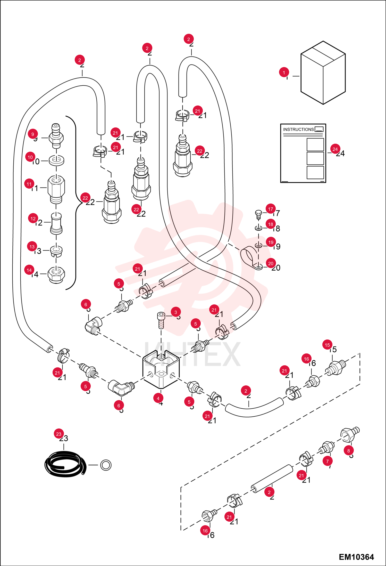 KIT, SPRAY NOZZLE 7240658