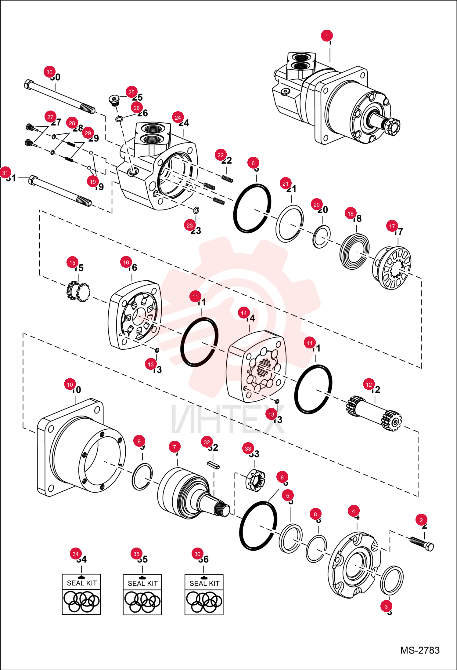 MOTOR, DRIVE HYD 7001500