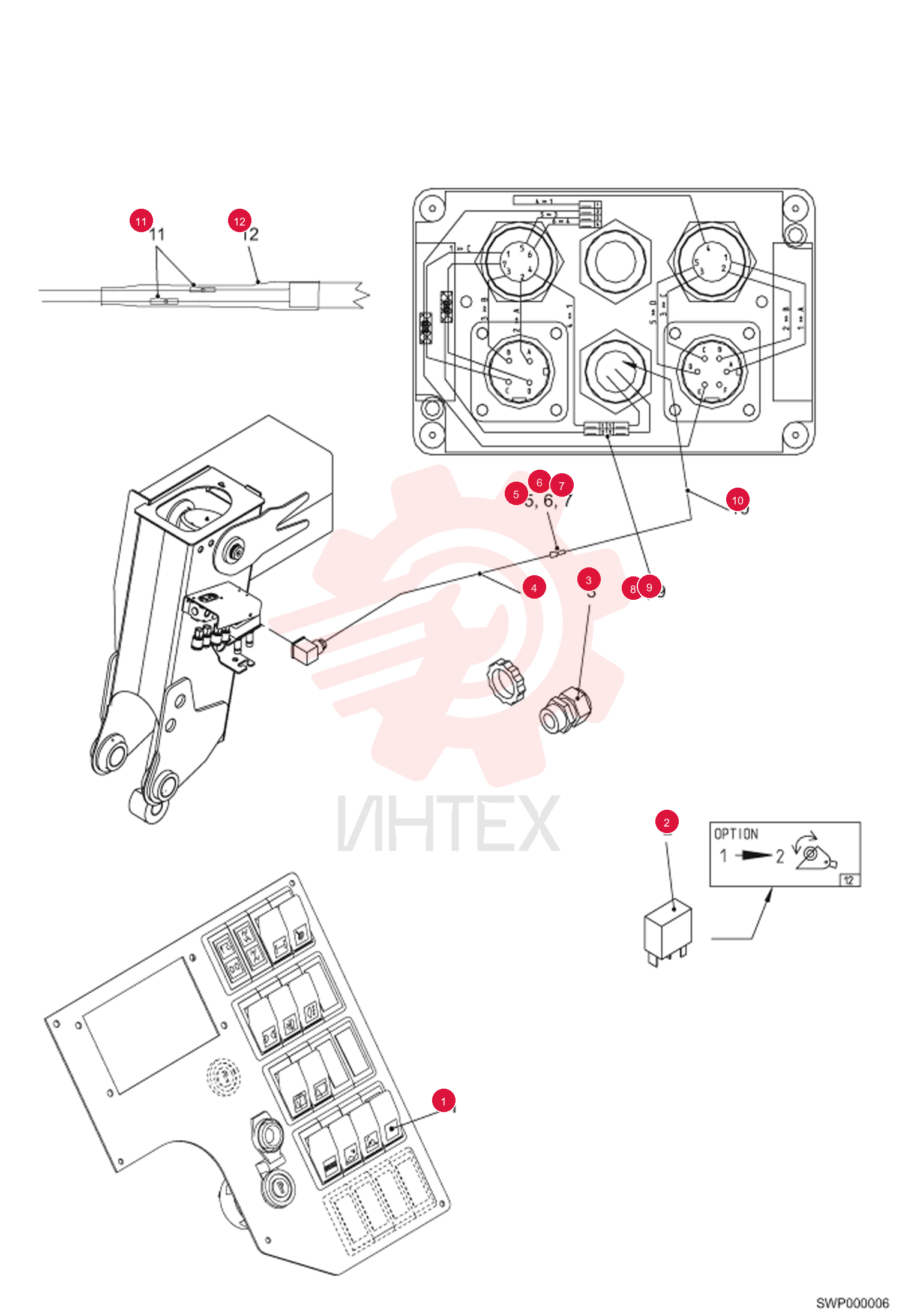 Auxiliary Hydraulics Switch 96604.4