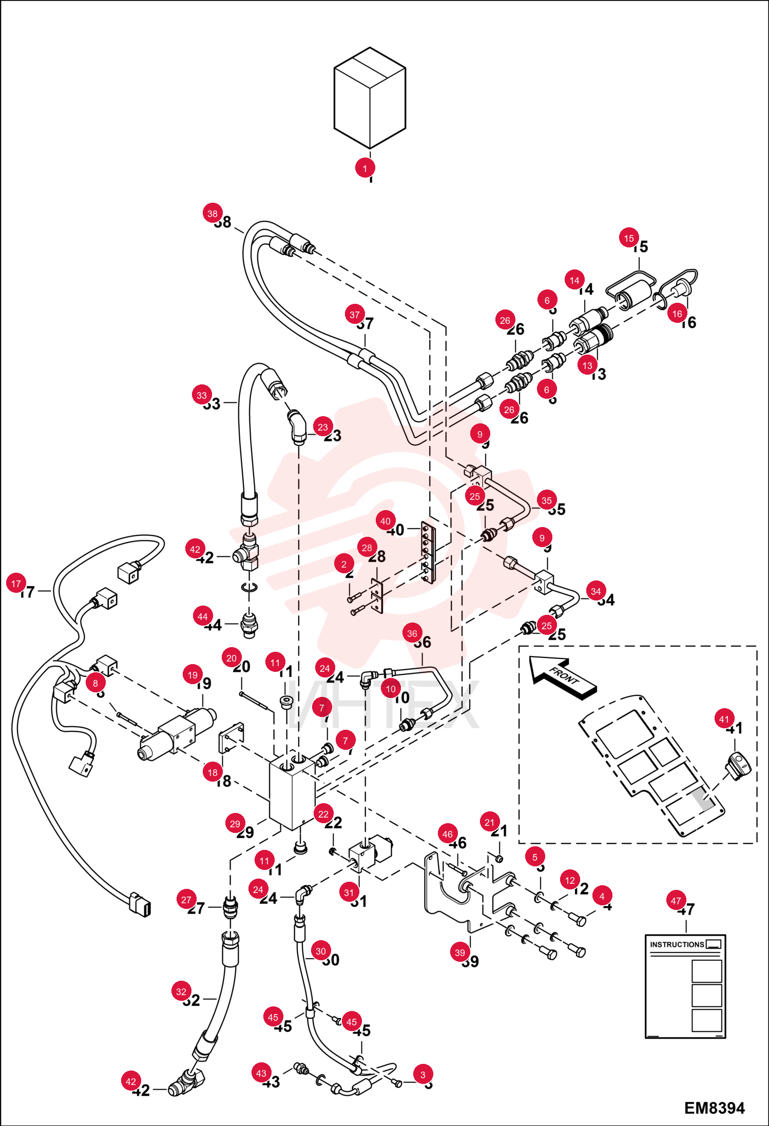 KIT, 2ND REAR HYD