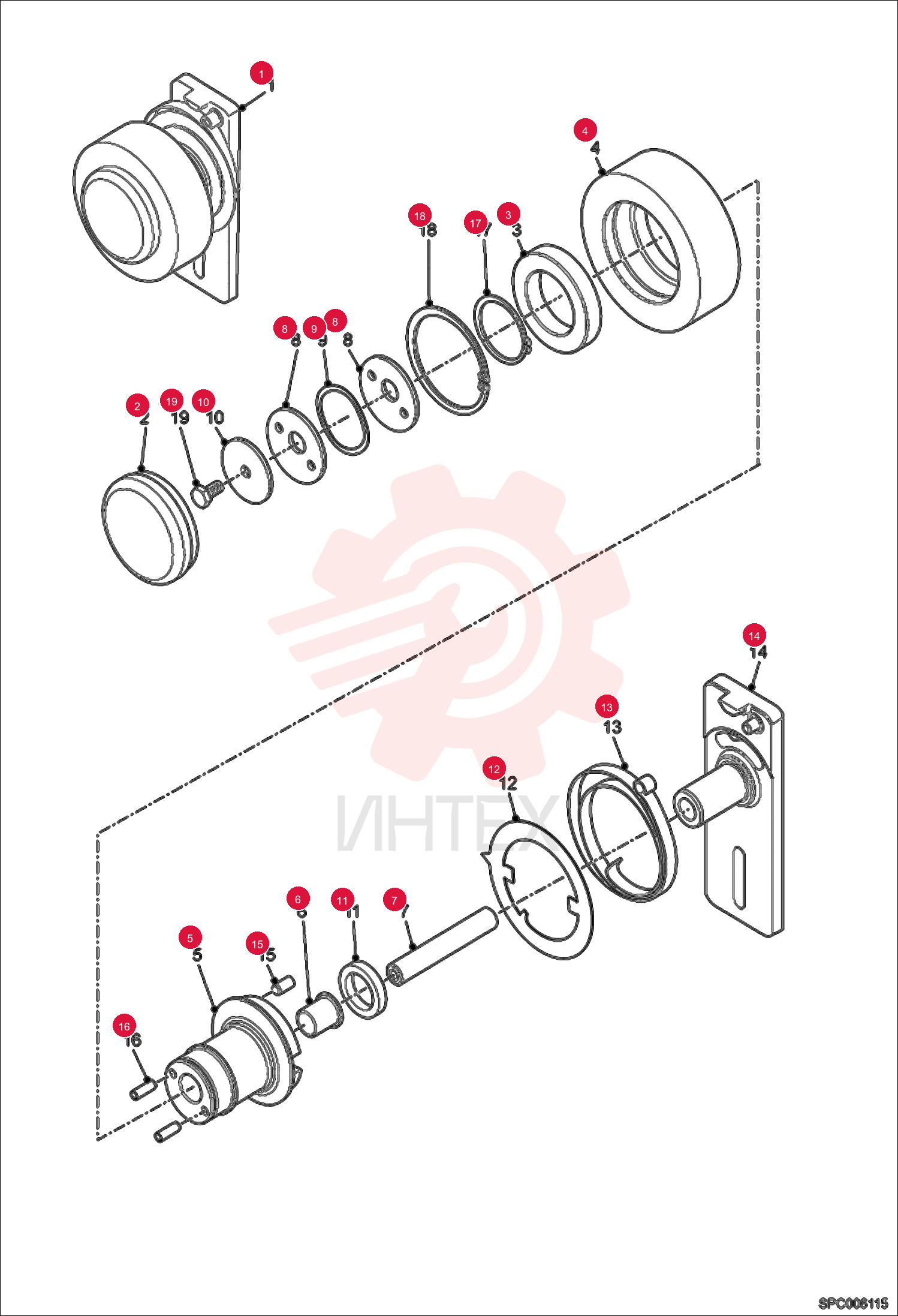 PULLEY IDLER ASSY 6933054 (1)
