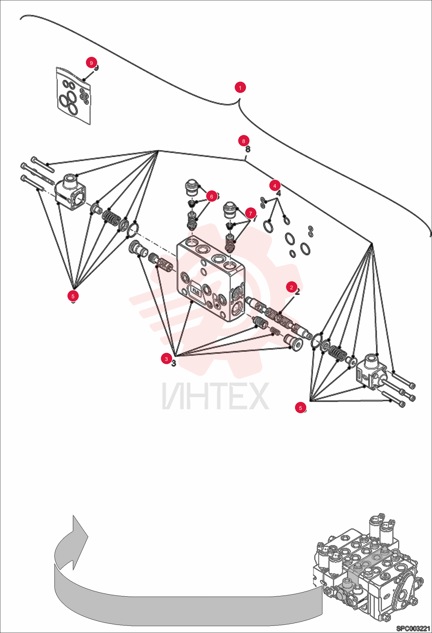 TILT SECTION ASSY 6924977 (2)