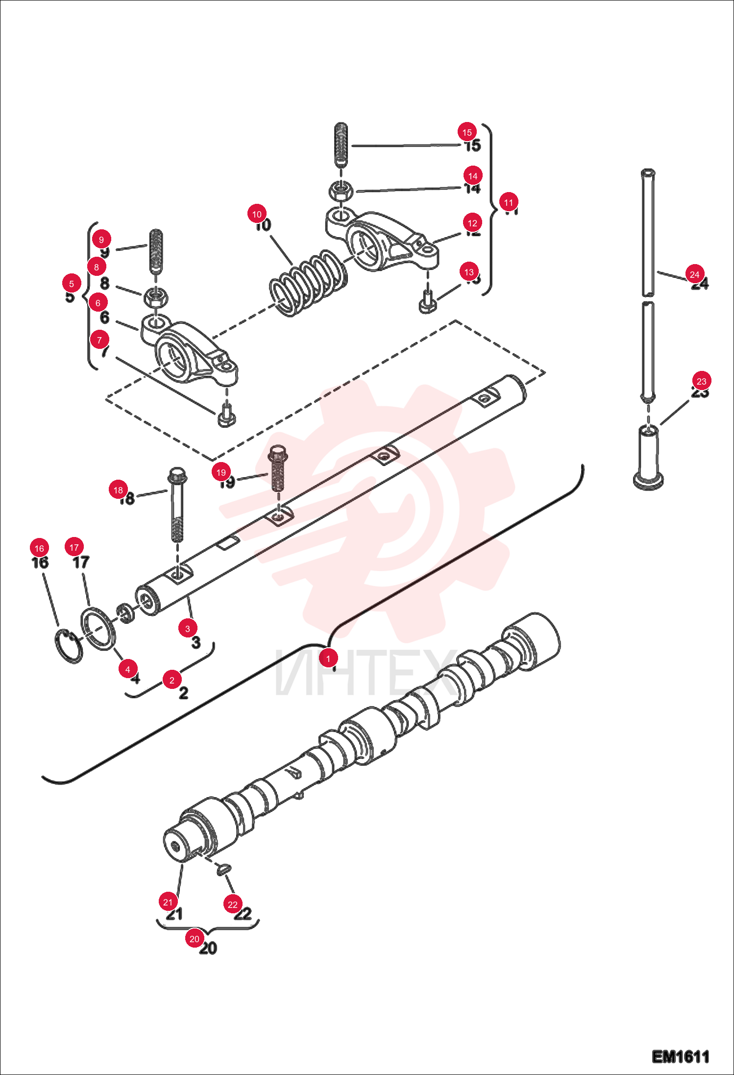 ROCKER SHAFT ASSEMBLY 6924932