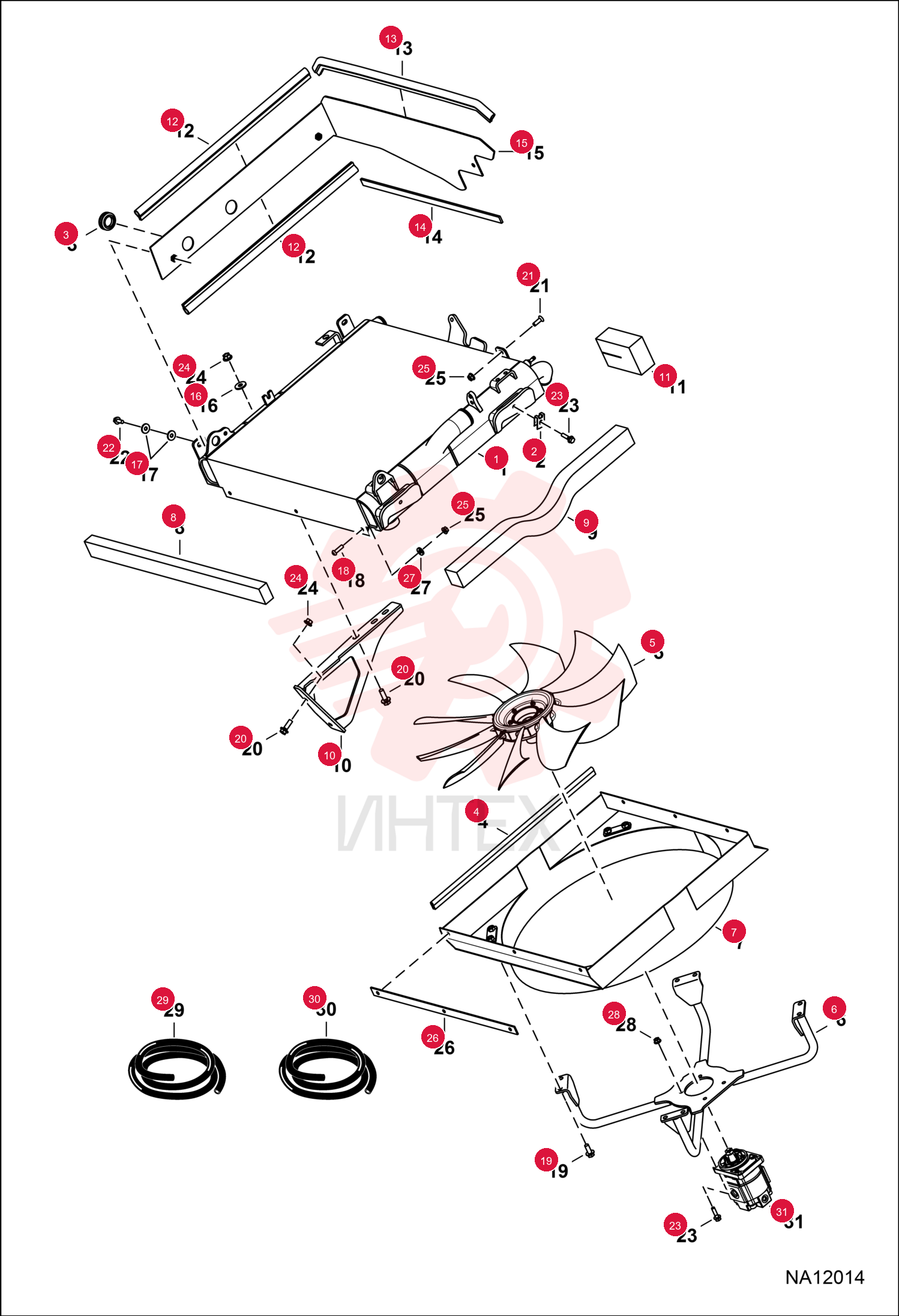 EXCHANGER RADIATOR 7367563