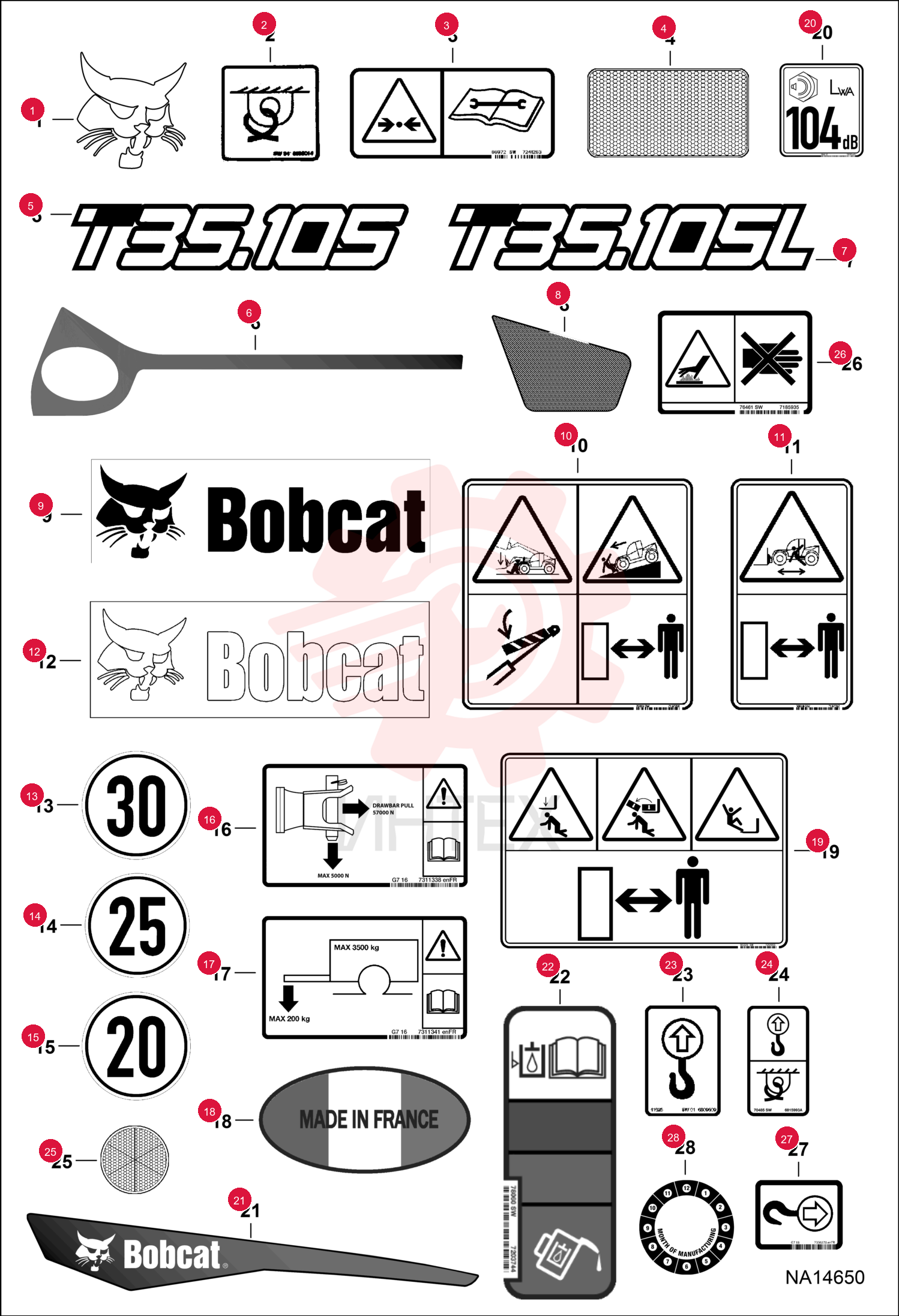 DECAL, LOGO BOBCAT HEAD 7253853 (3)