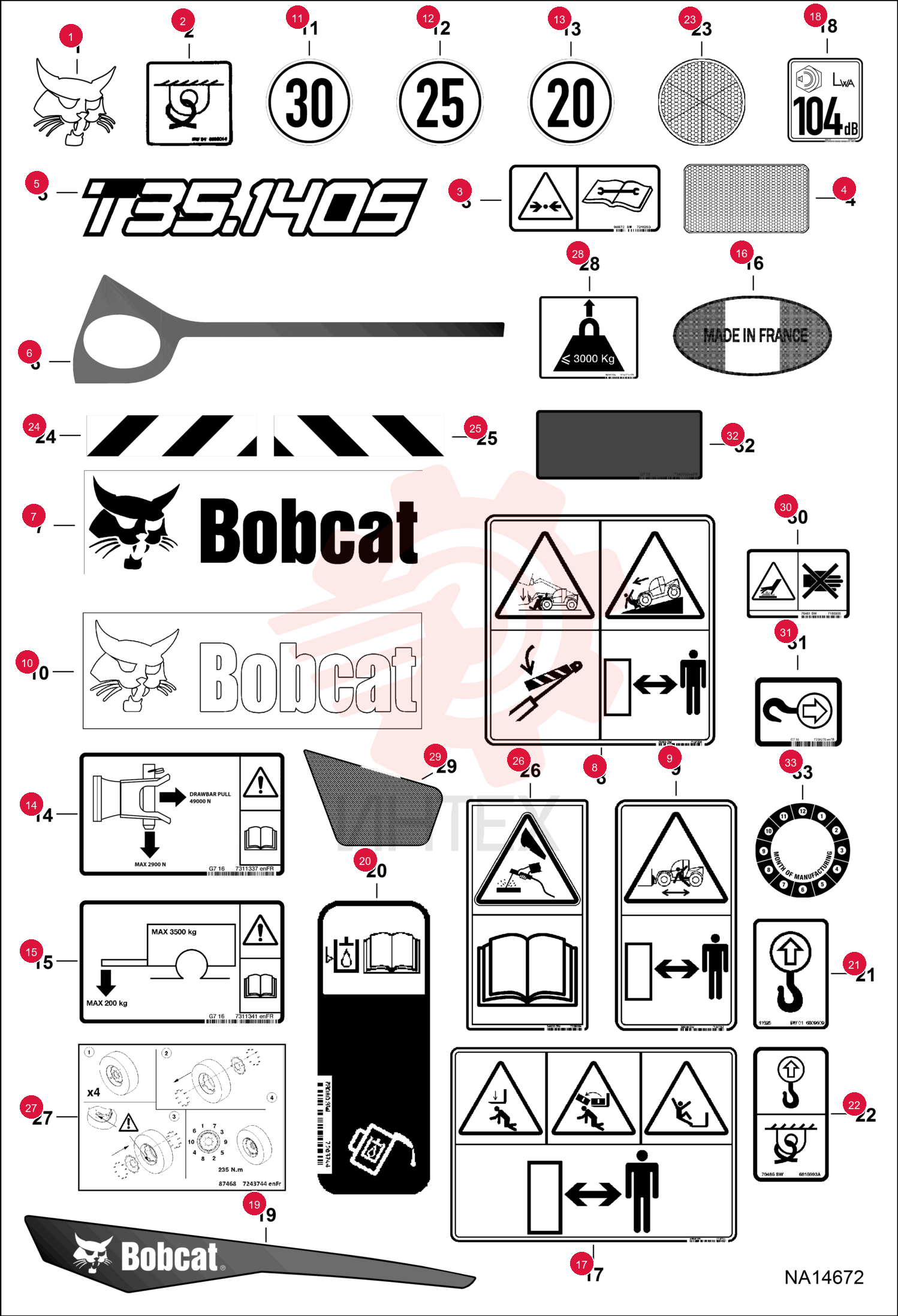 DECAL, LOGO BOBCAT HEAD 7197621 (3)