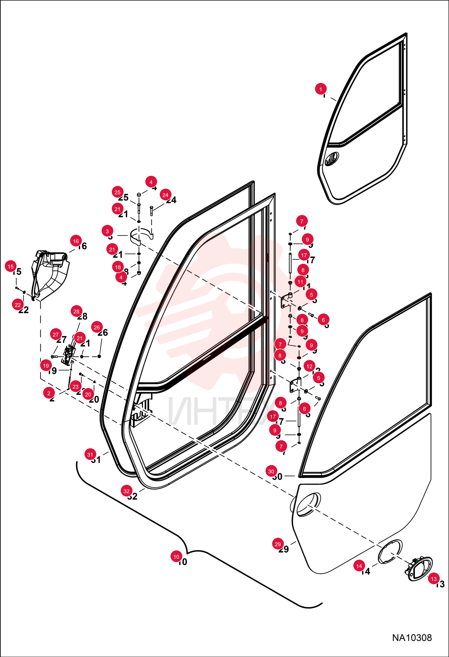 DOOR, CAB ASSY 7230906 (1)