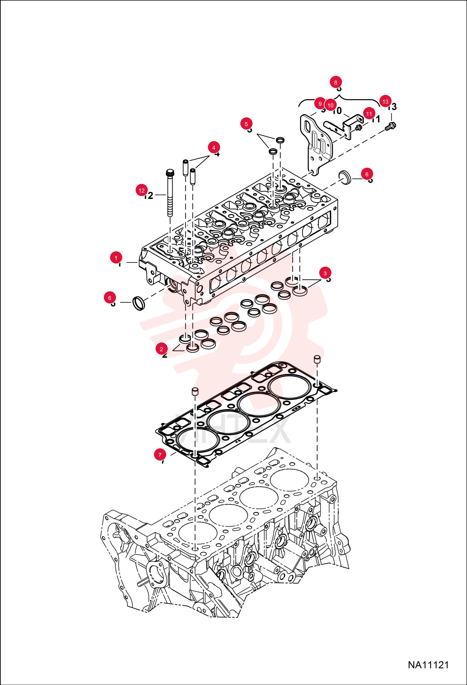 HEAD CYLINDER ENGINE 7298788 (2)