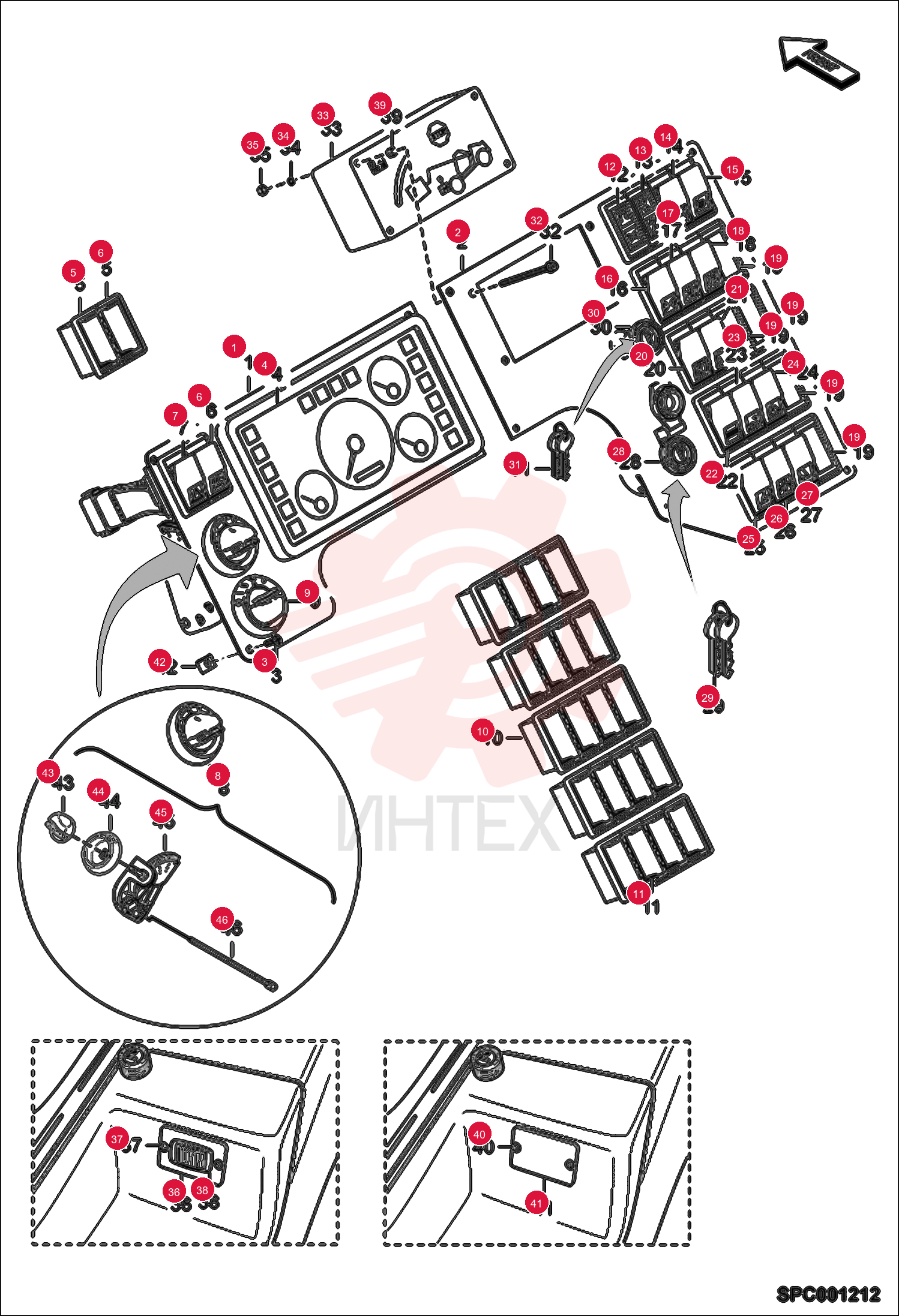 L.H. control panel plate 96080.7 (2)