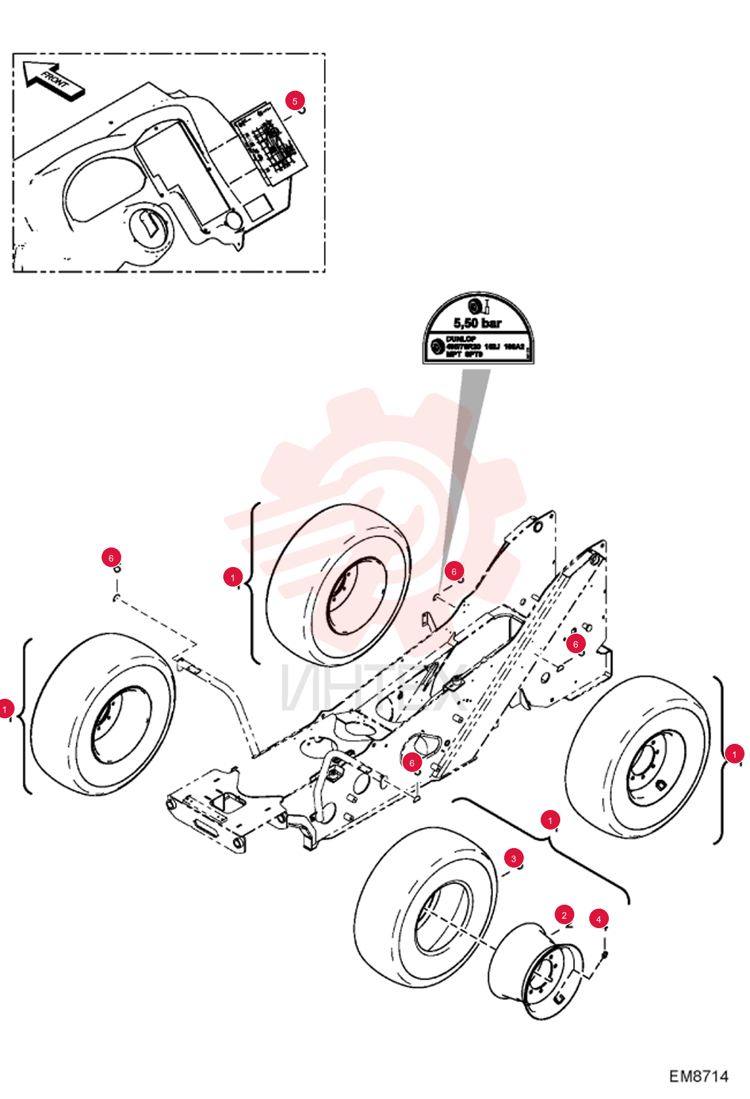 WHEEL ASSY 6915904-O (1)