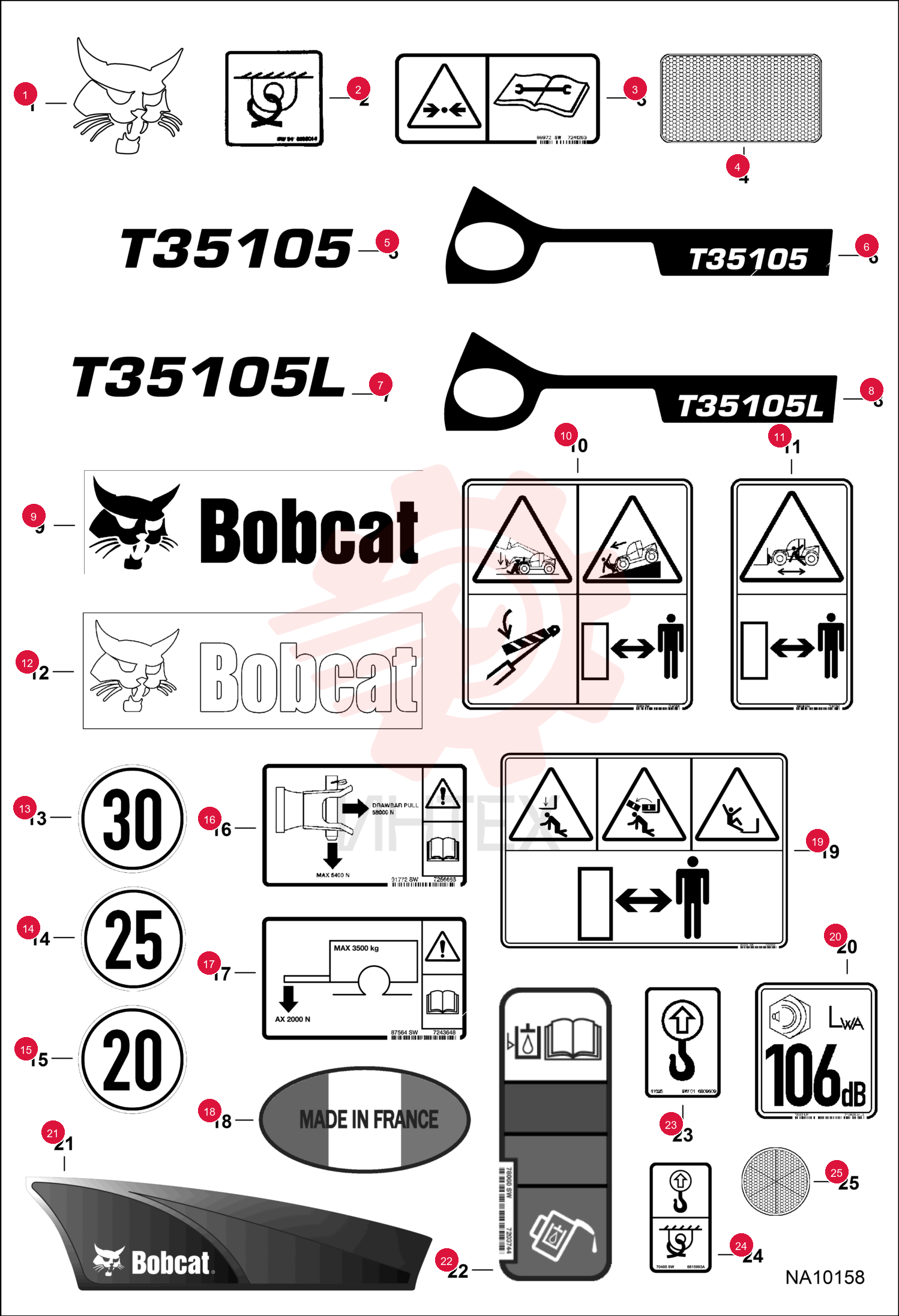 DECAL, LOGO BOBCAT HEAD 7253853 (2)