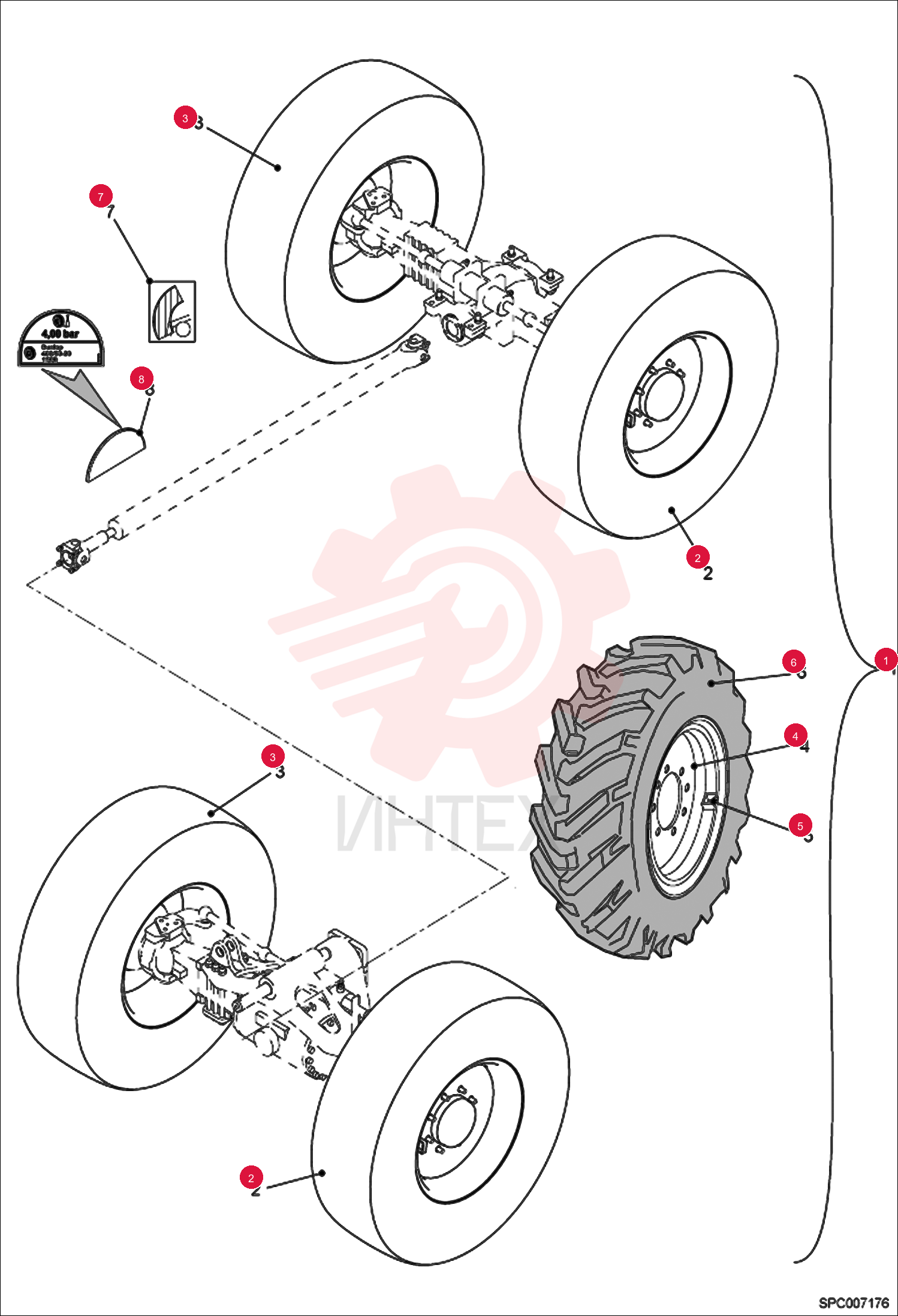 L.H. WHEEL ASSY 6917217-O (1)