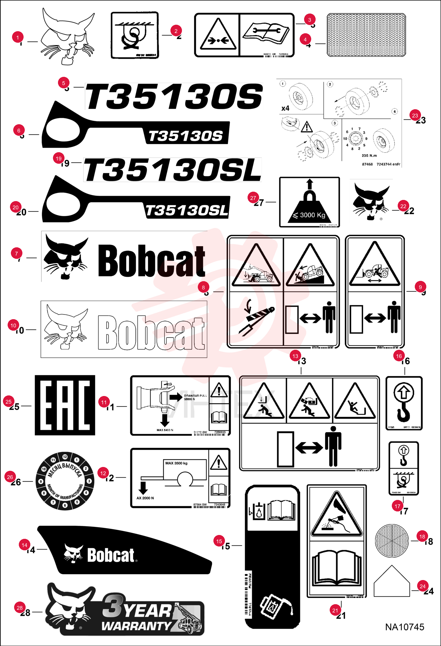 DECAL, LOGO BOBCAT HEAD 7197621 (1)