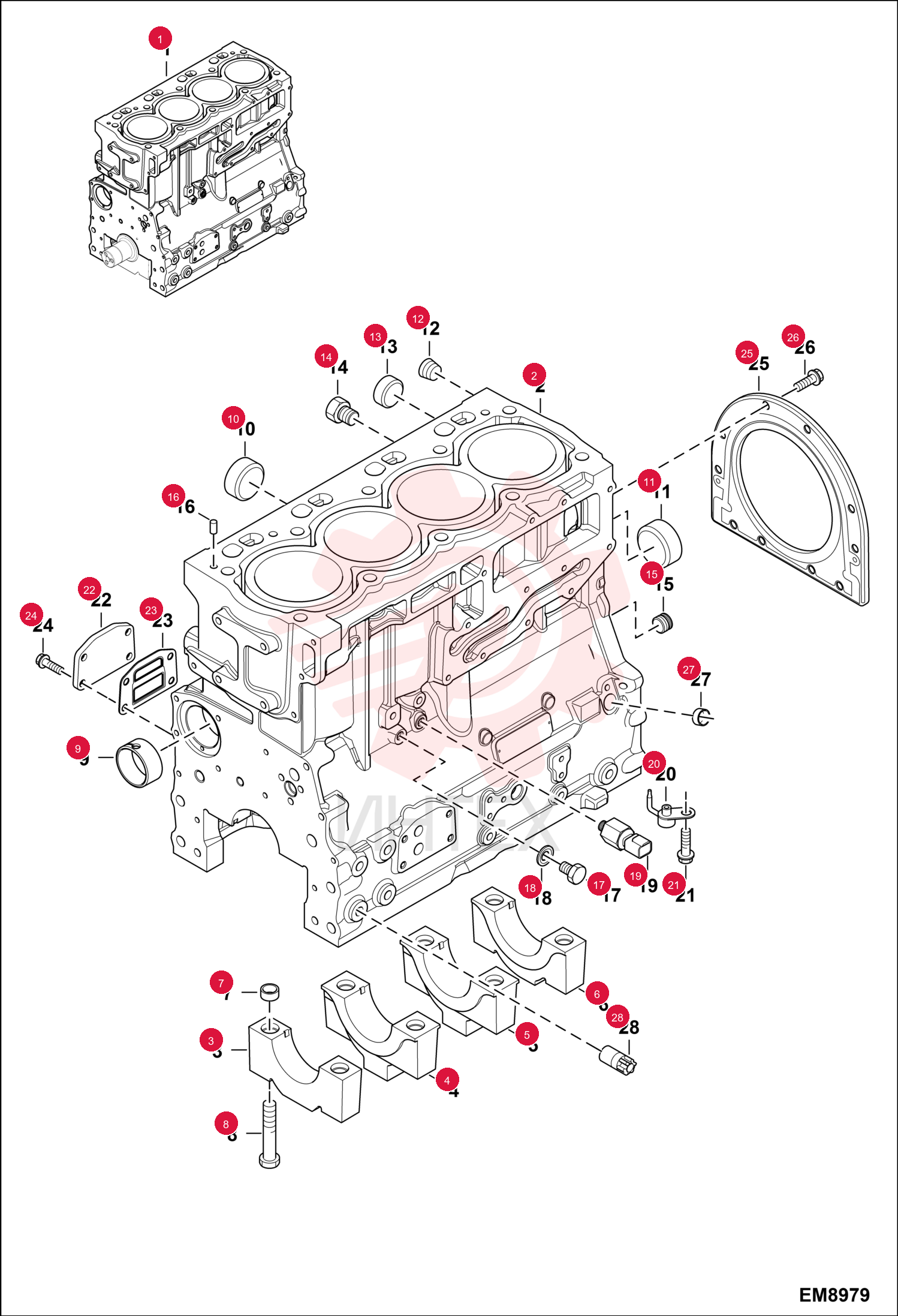 CYLINDER BLOCK ASSY 7023158