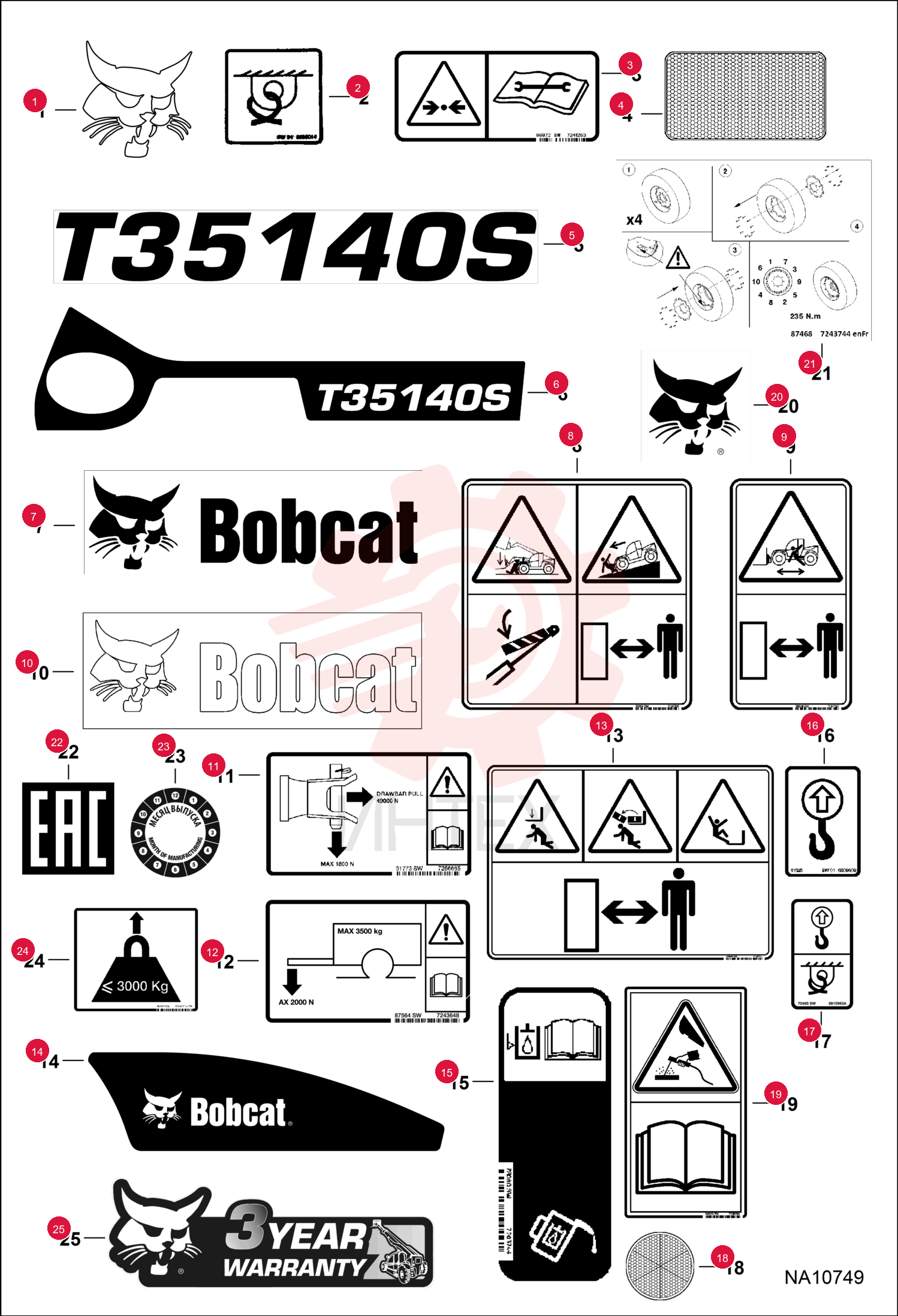 DECAL, LOGO BOBCAT HEAD 7197621 (1)