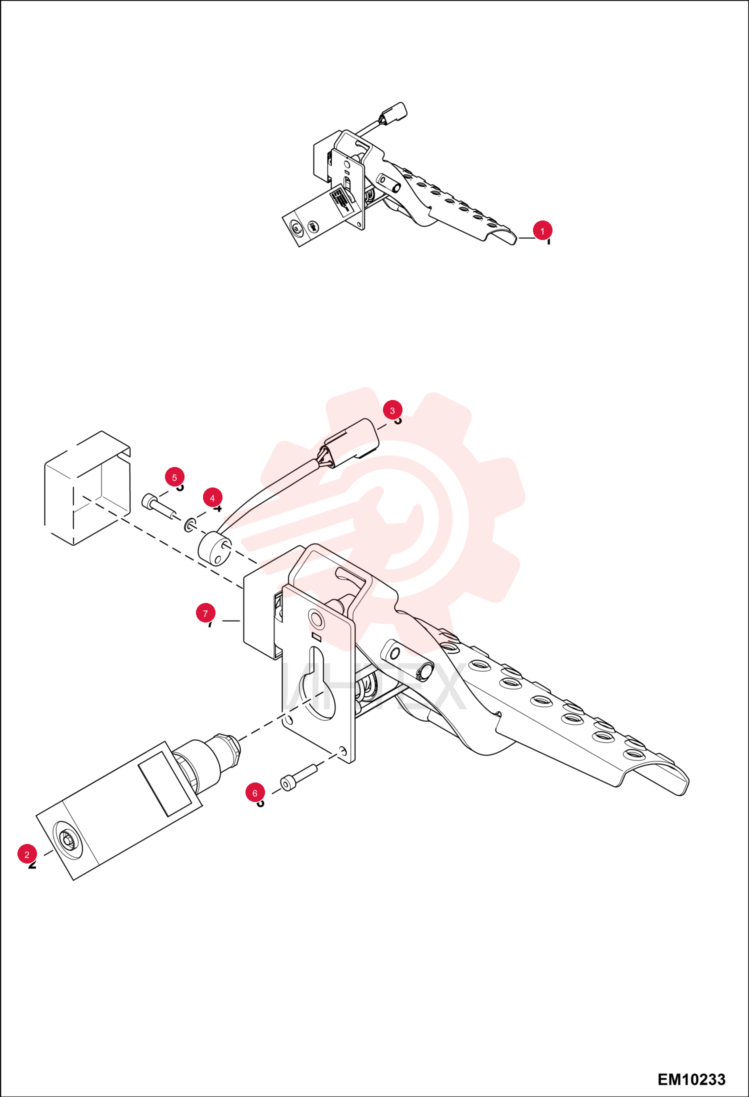 PEDAL, BRAKE SERVICE 7219156 (1)