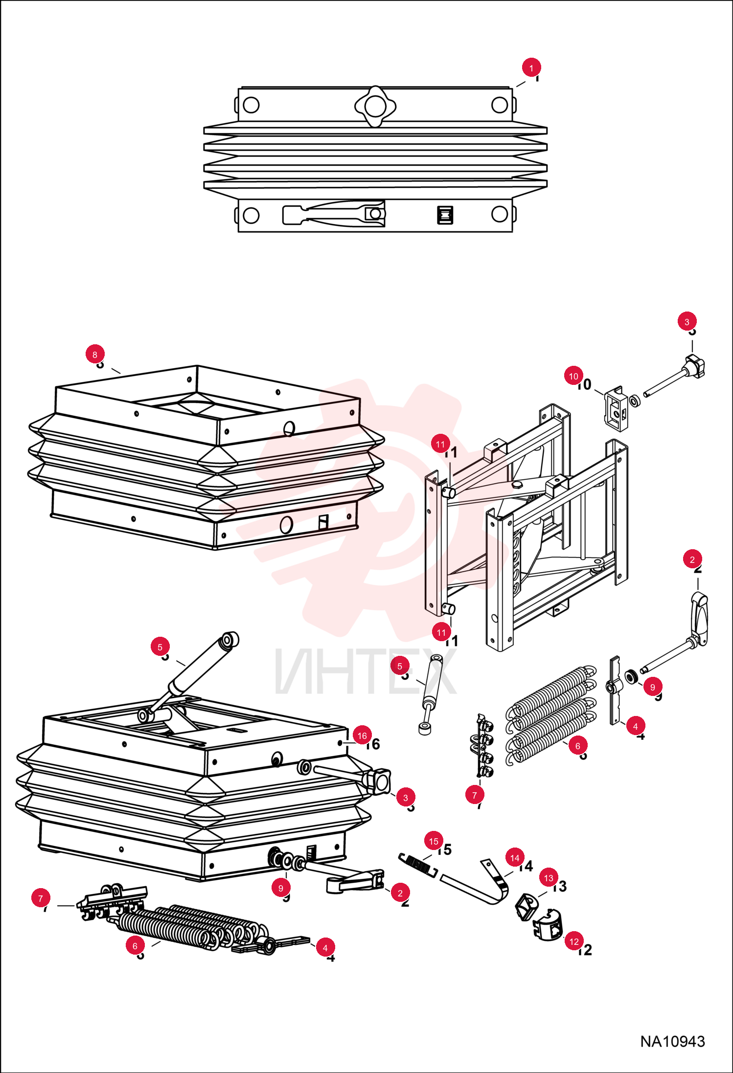 BASE, SEAT SUSPENSION 7022573