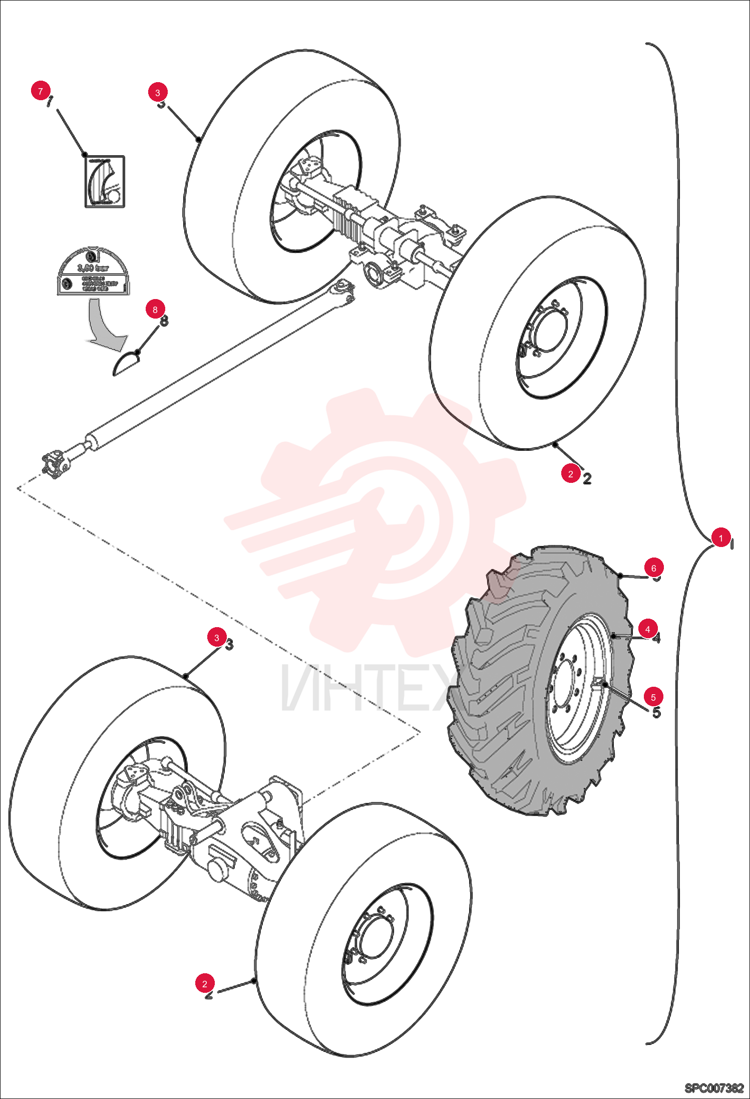 WHEEL ASSY, LH 6921284-O (2)