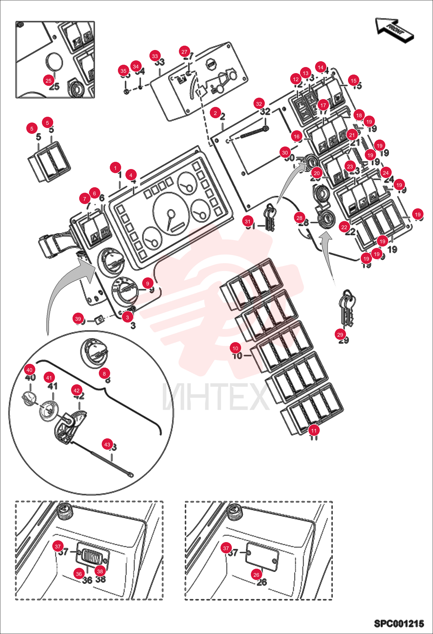 L.H. control panel plate 96080.7 (3)