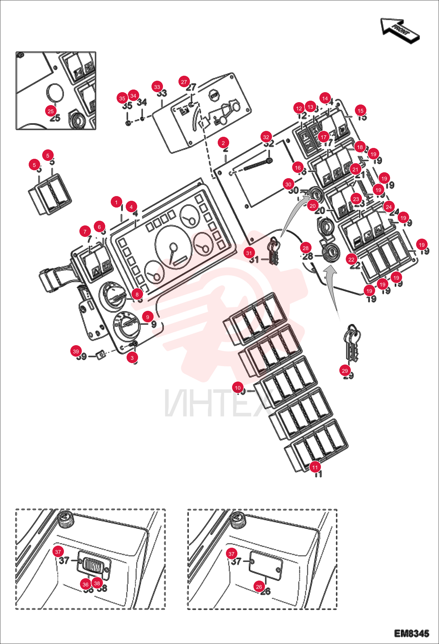L.H. control panel plate 96080.7 (1)