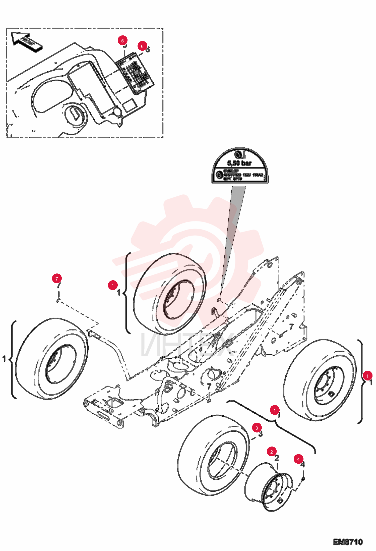 Set of wheels 90478.9