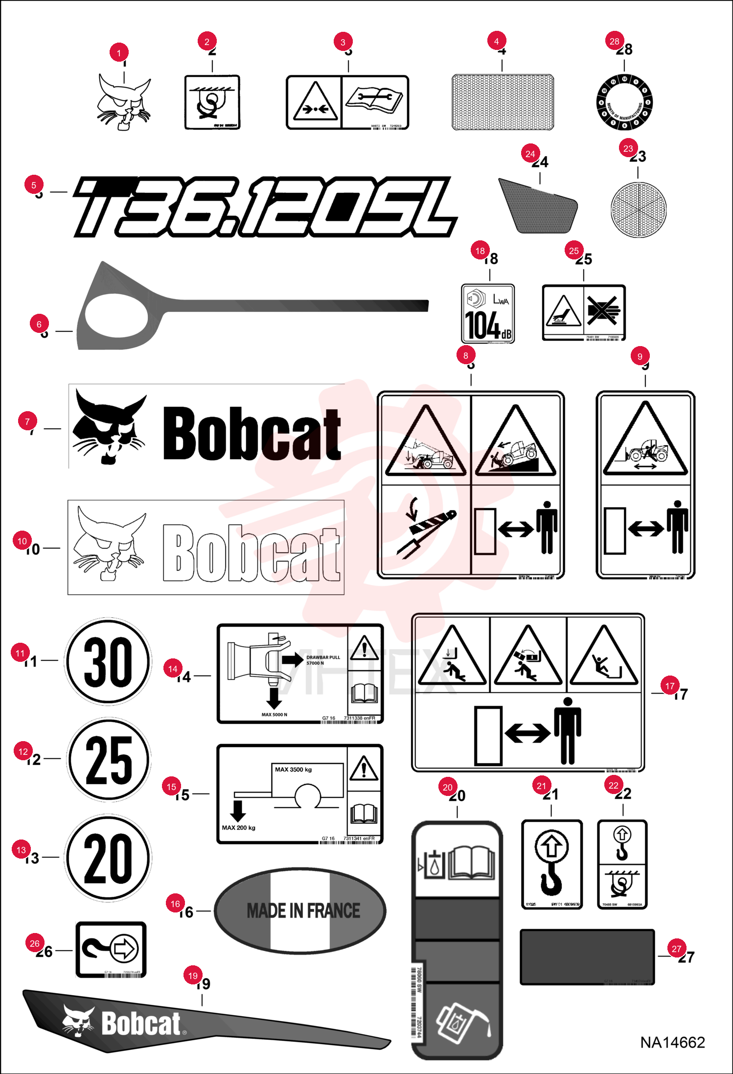 DECAL, LOGO BOBCAT HEAD 7253853 (2)
