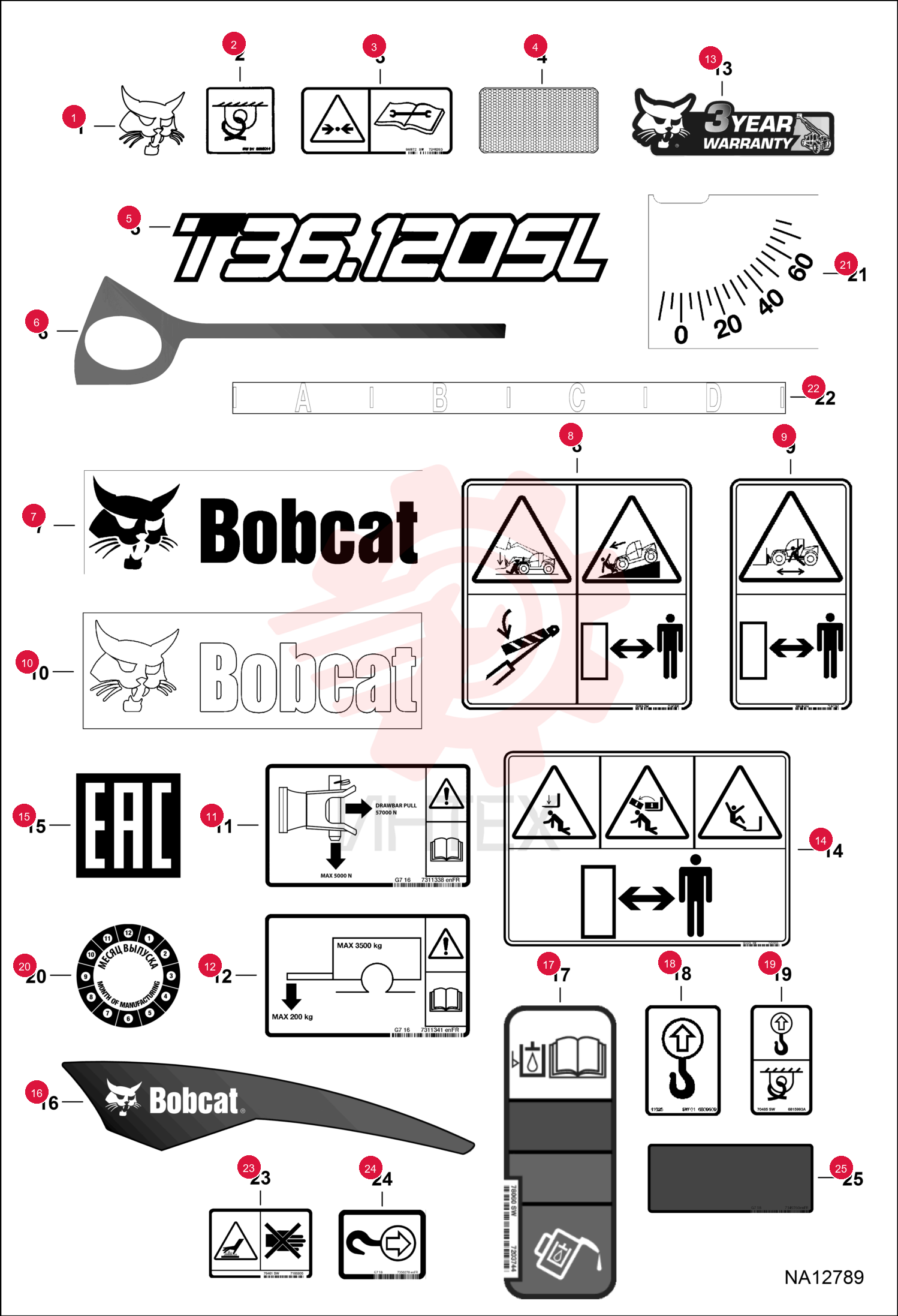 DECAL, LOGO BOBCAT HEAD 7253853 (3)