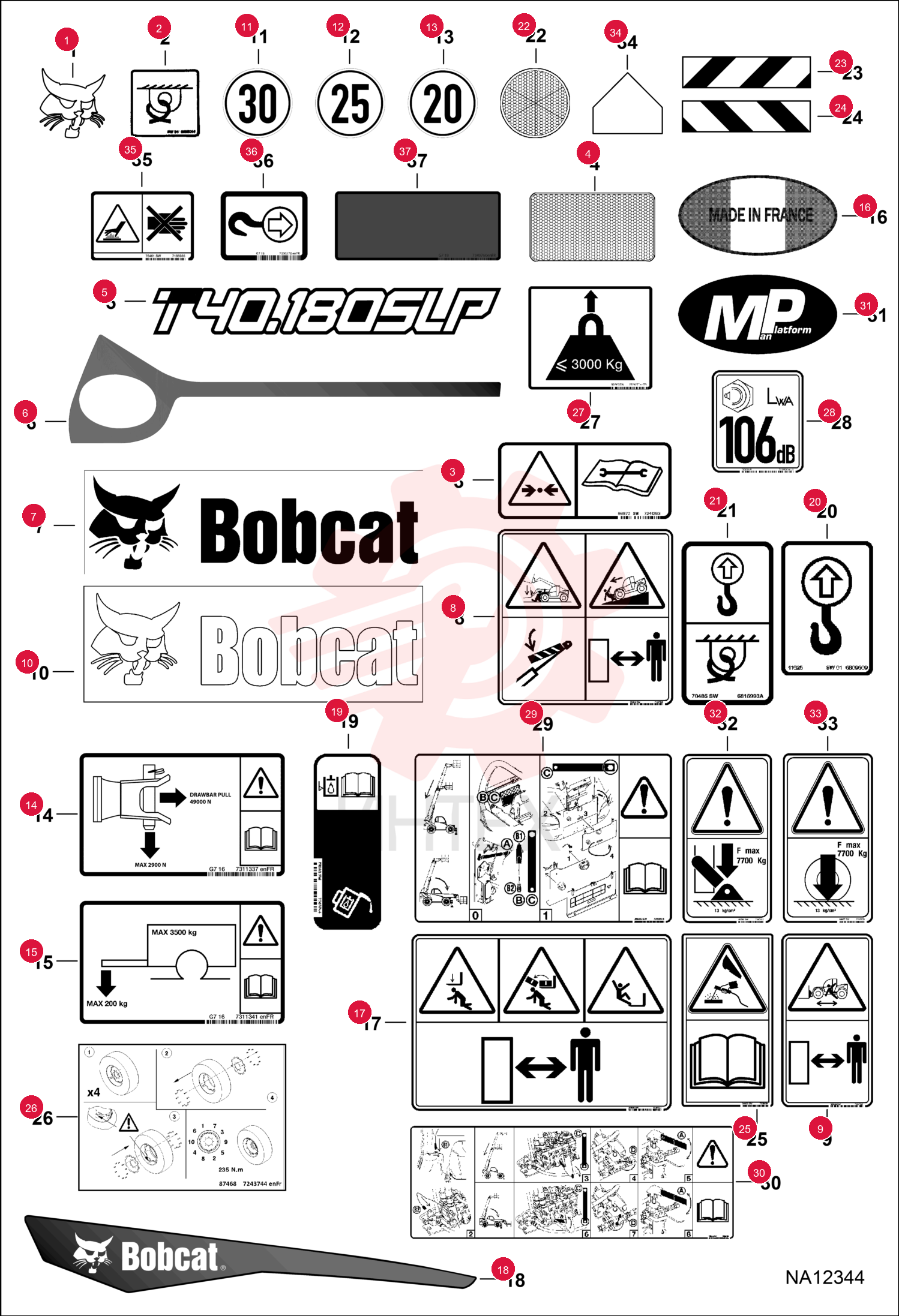 DECAL, LOGO BOBCAT HEAD 7197621 (1)