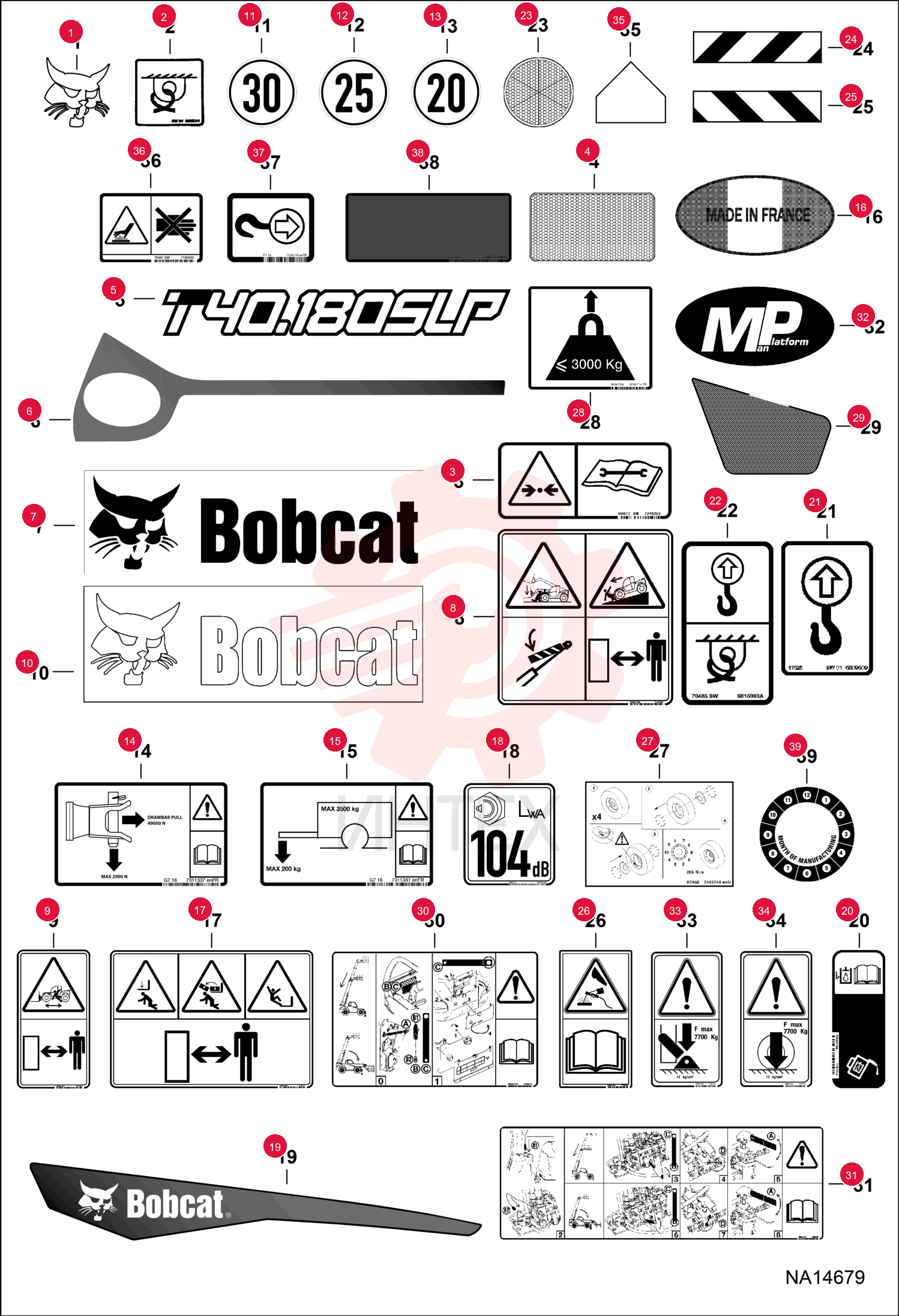 DECAL, LOGO BOBCAT HEAD 7197621 (2)