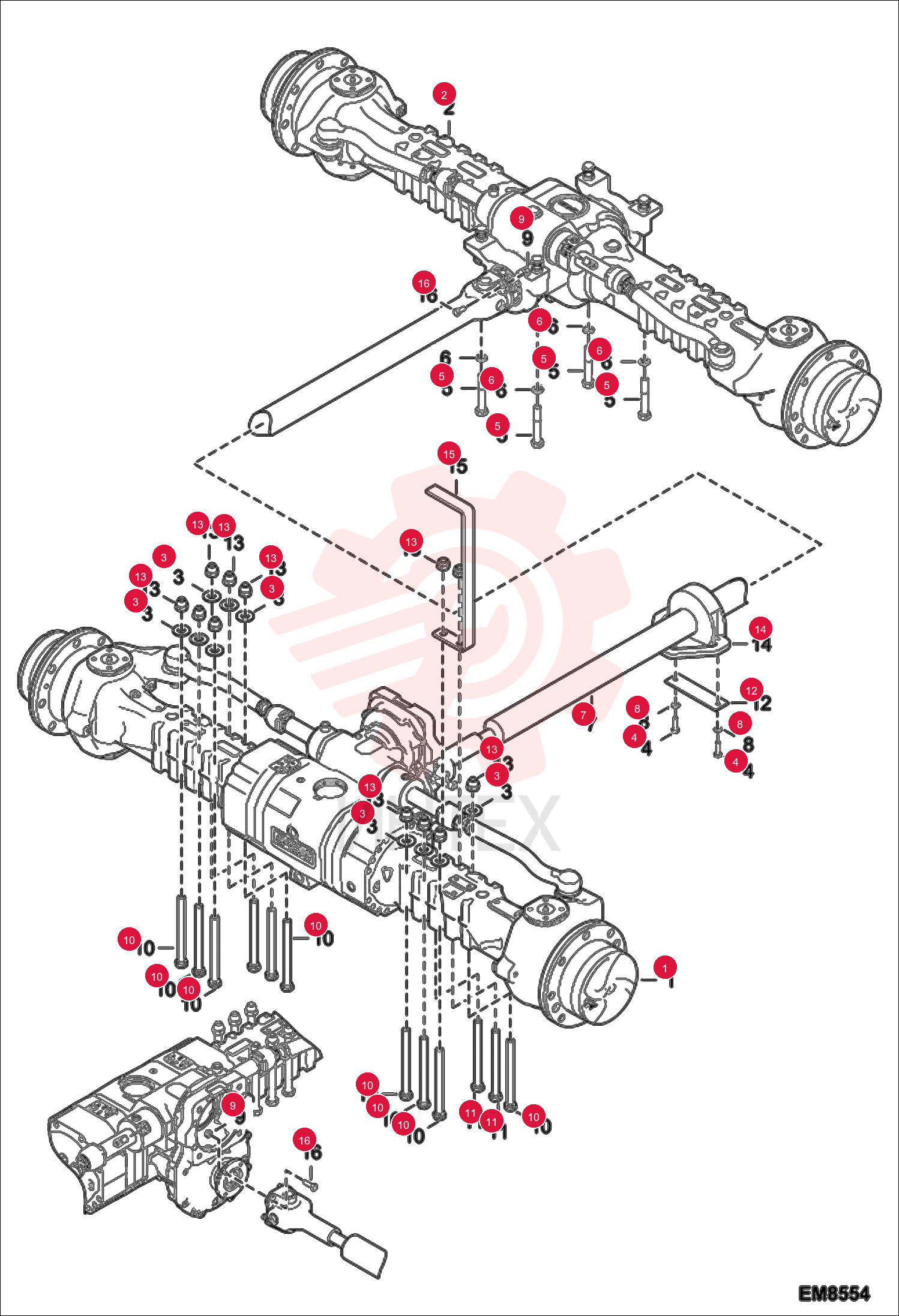 AXLE, FRONT 7214985 (2)