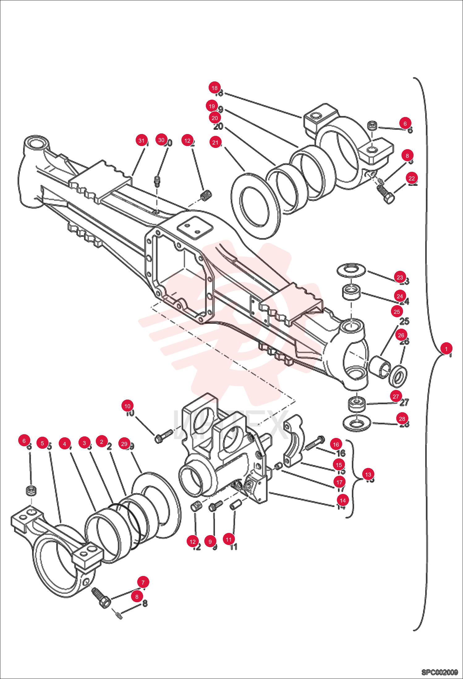 Rear axle assy 97762.9 (2)