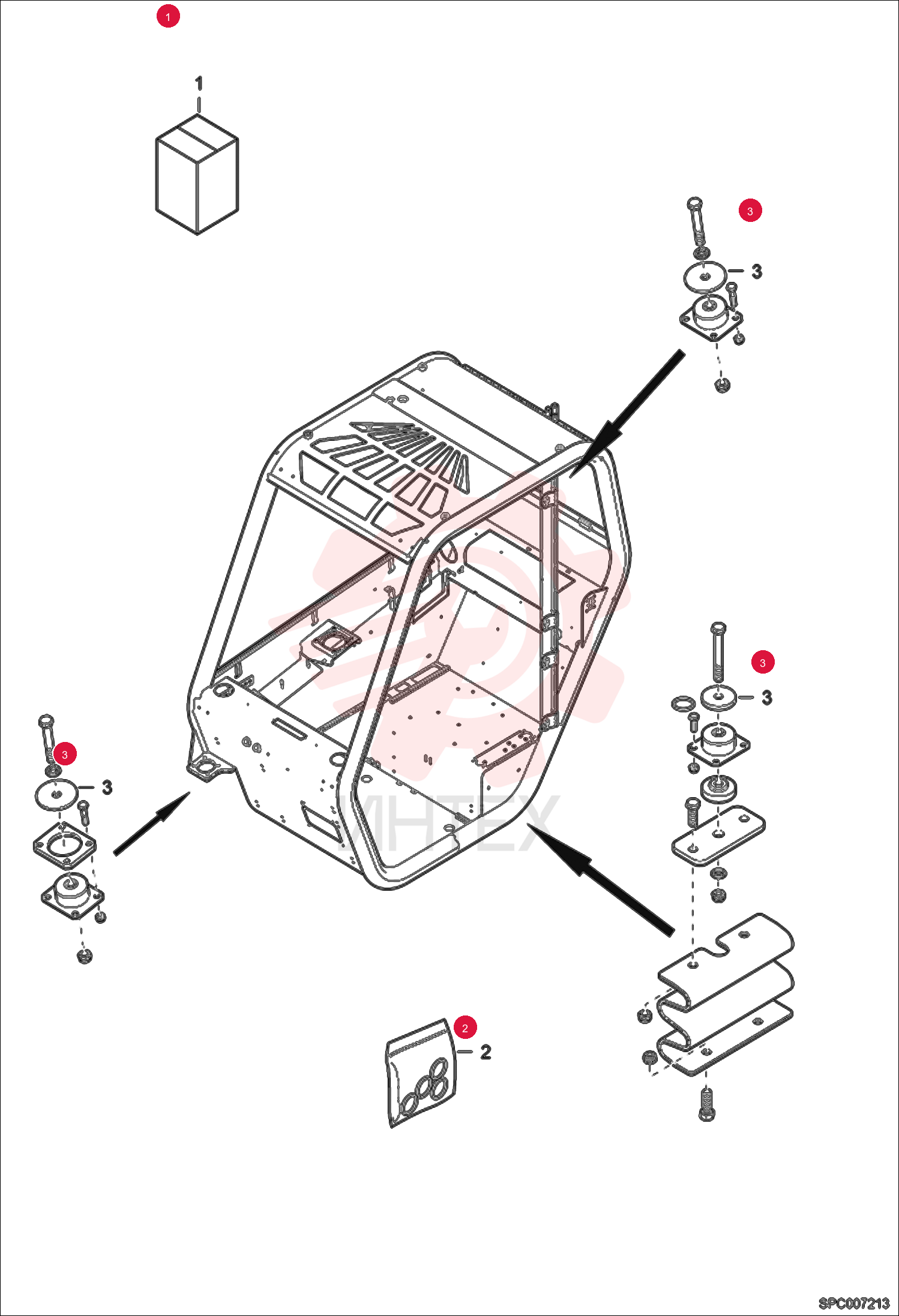 WASHER CHANGE FOR CAB AND CANOPY KIT 6917727 (2)