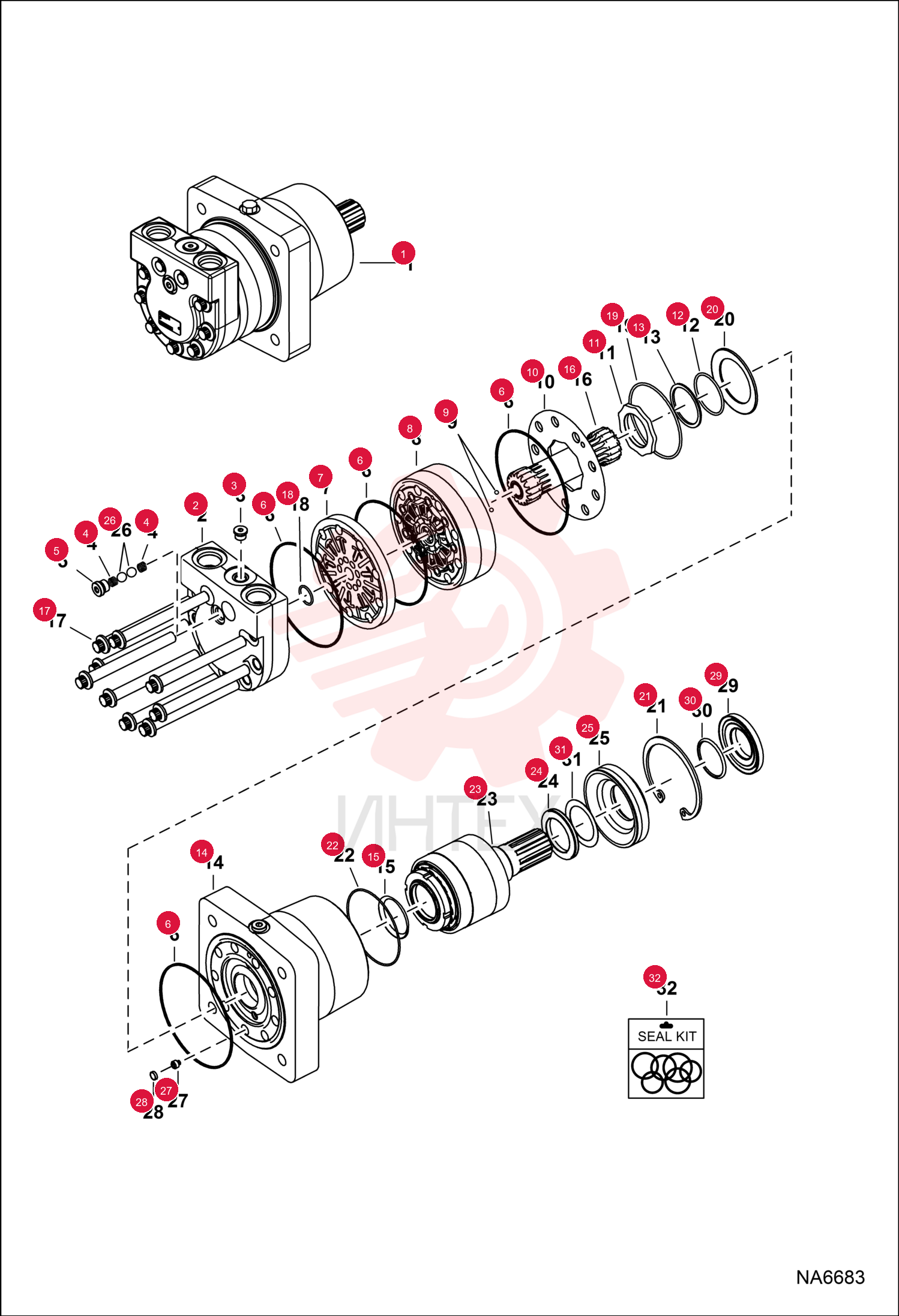 MOTOR, DRIVE HYD 7222337