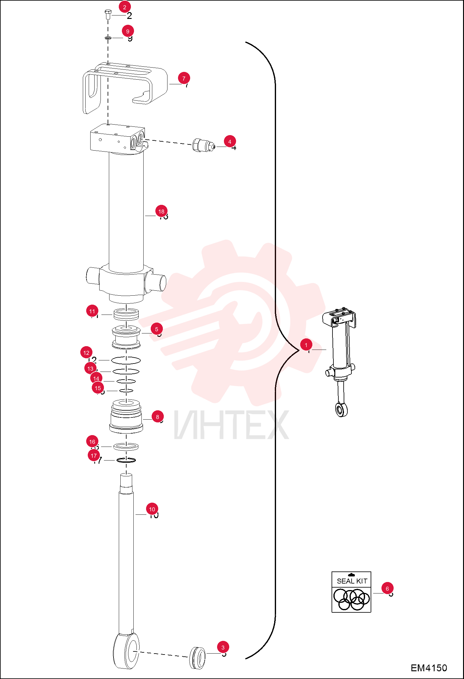 CYLINDER, TILT 7012437