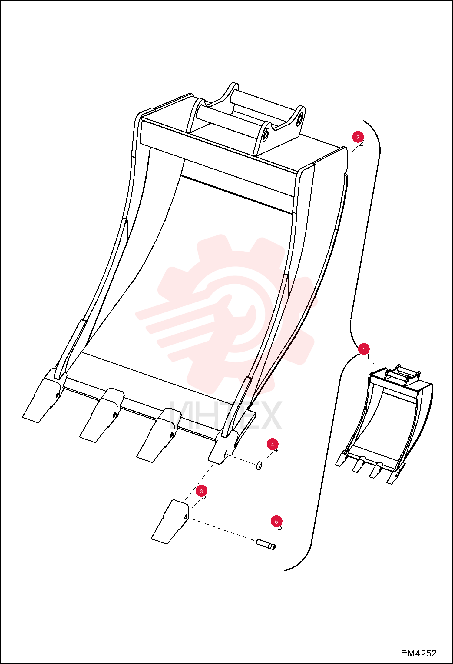 TOOTH, BUCKET 7012172