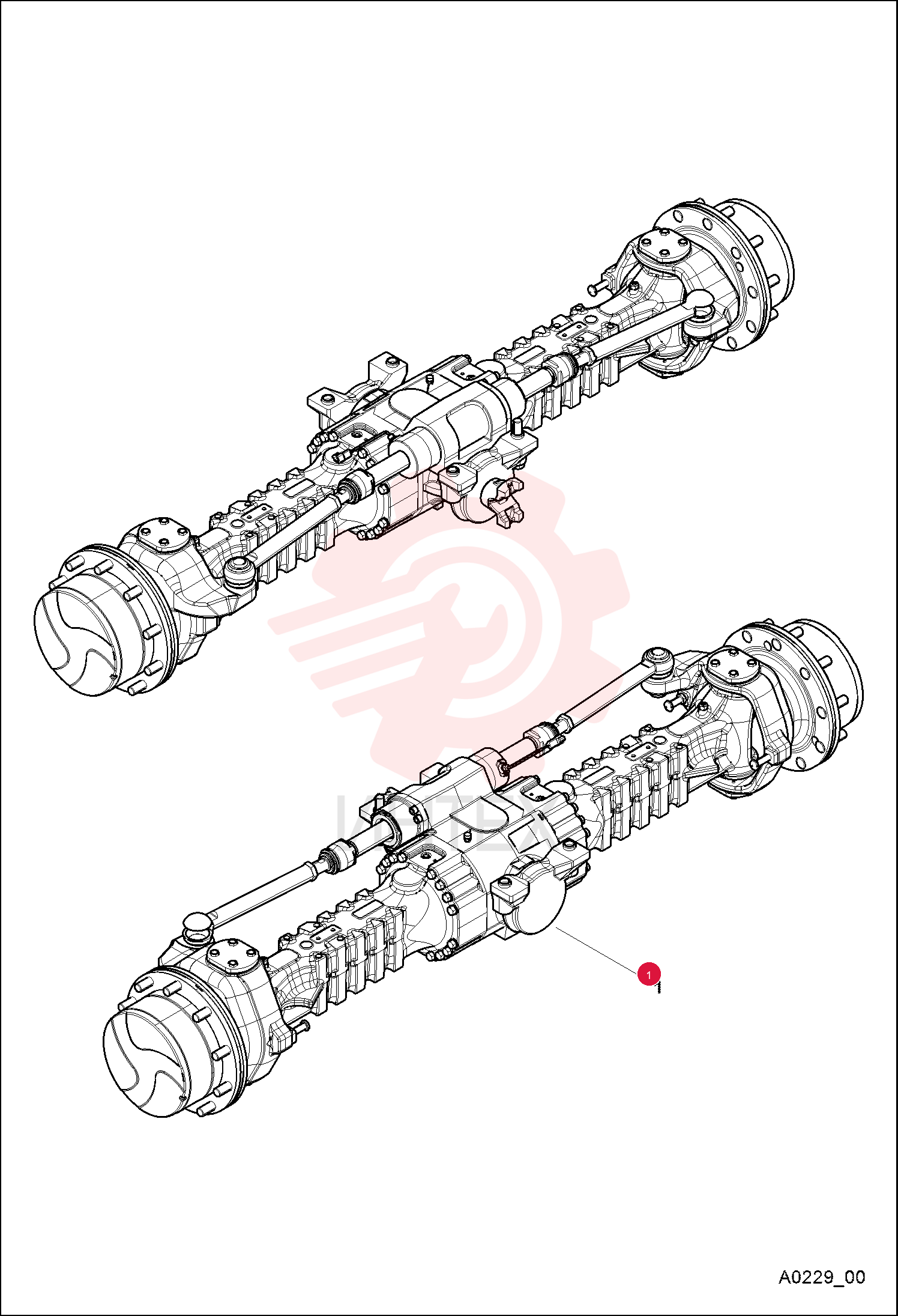 AXLE, FRONT 7014457 (2)