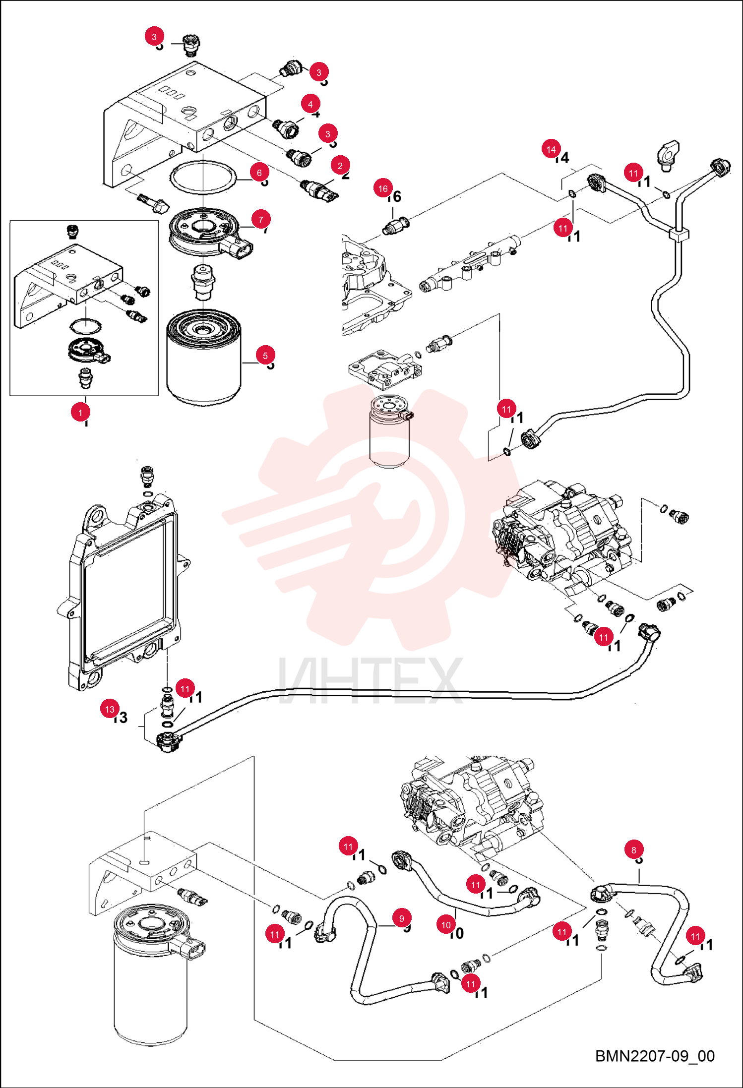 FUEL FILTER SUPPORT 7279552