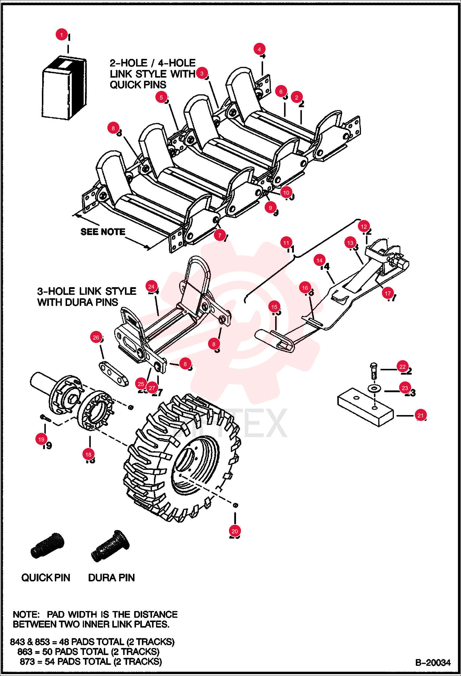 PAD, TRACK STD 650031L