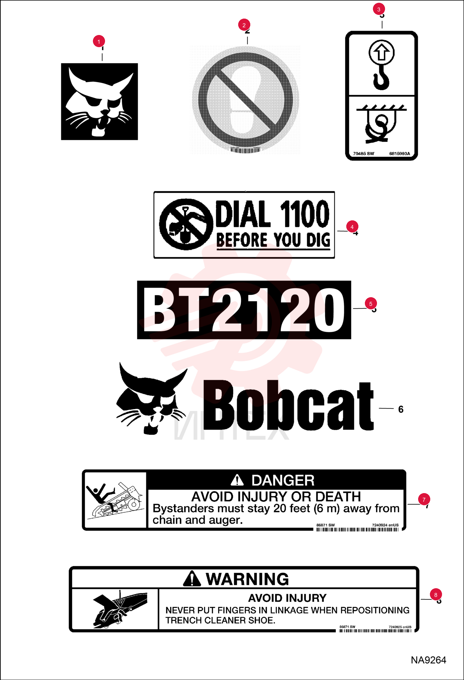 DECAL, LOGO BOBCAT HEAD 6809228 (2)