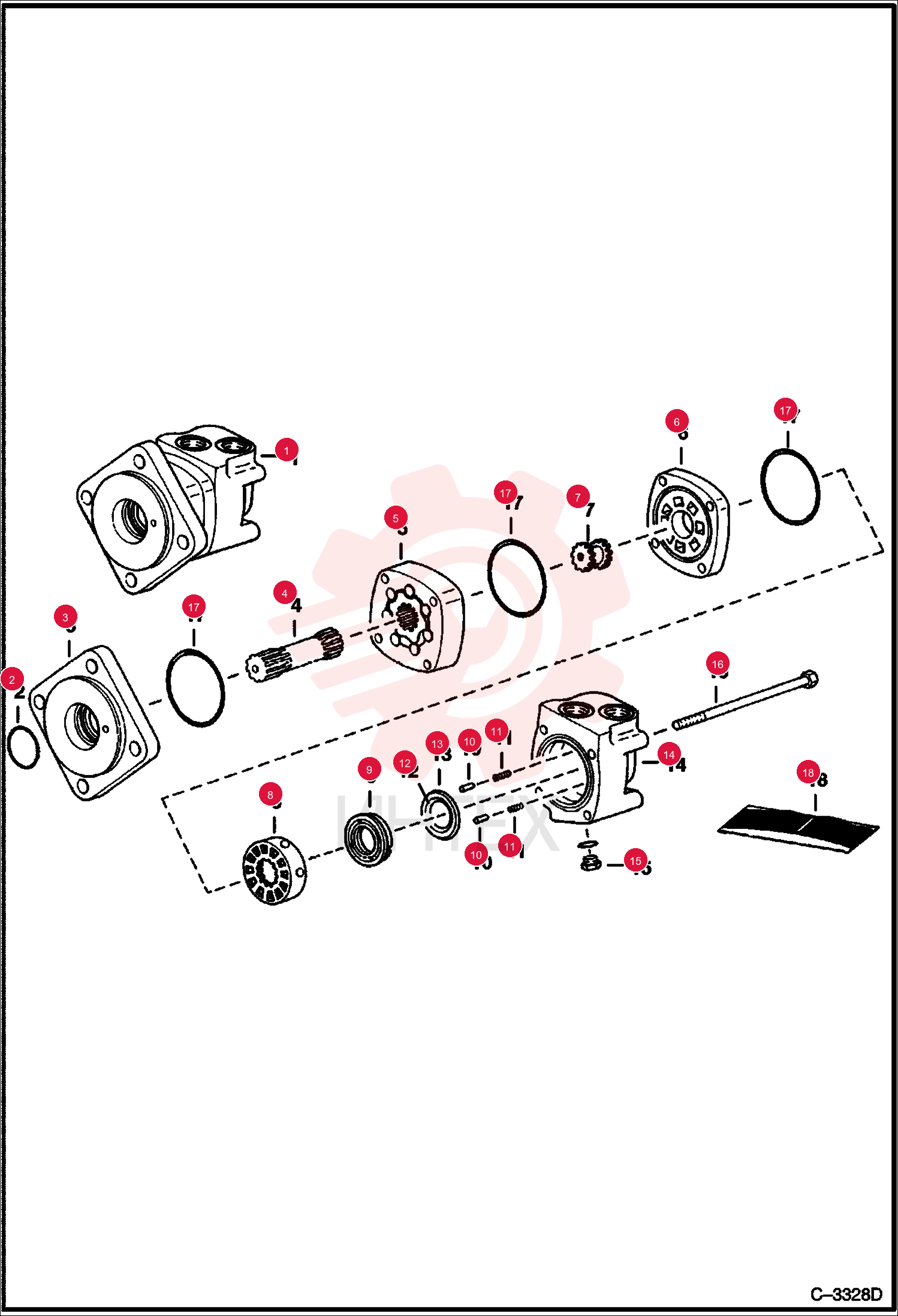 MOTOR, DRIVE HYD 6662841 (7)
